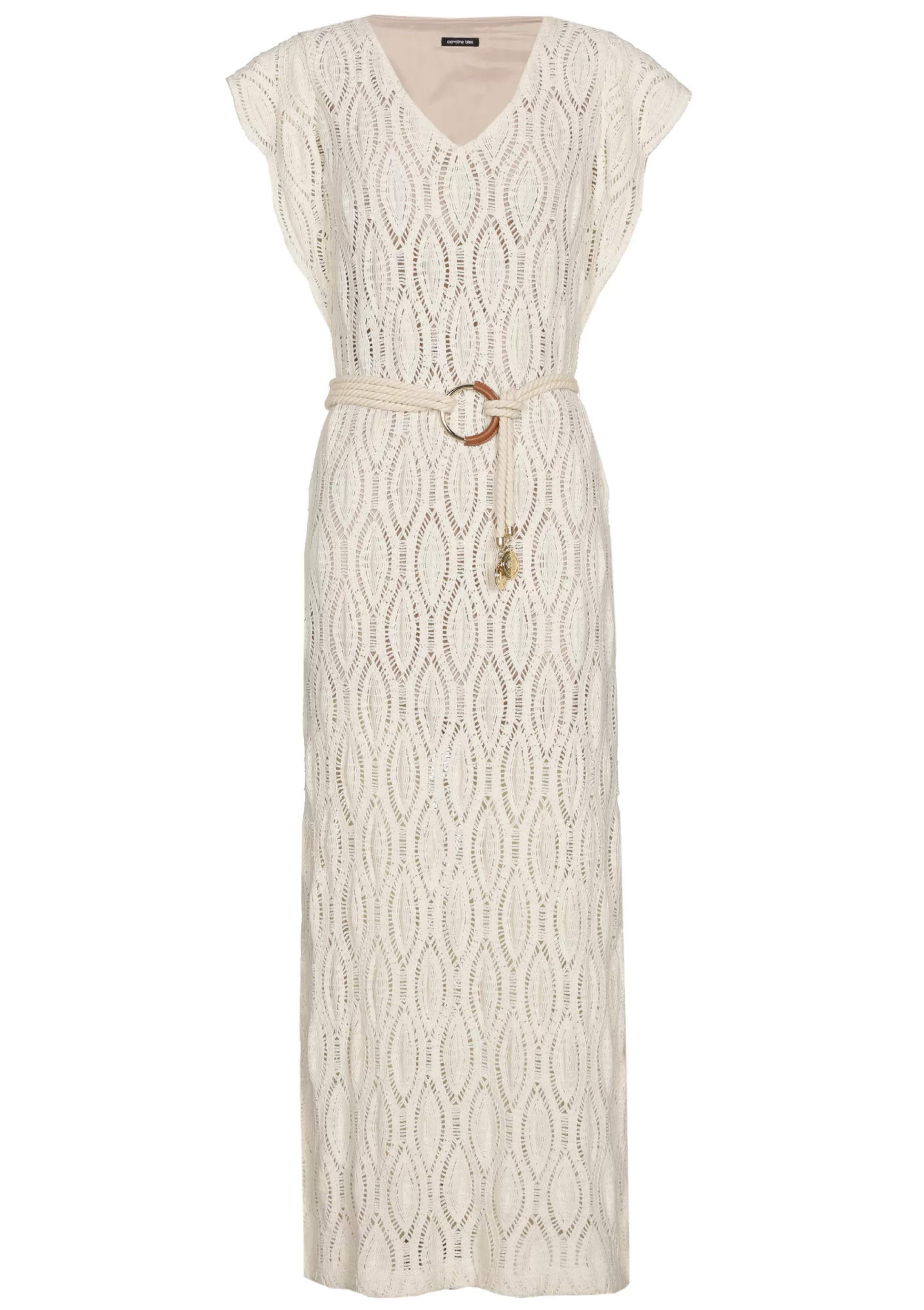 Caroline Biss Dresses*1140-34 / Straight Midi Dress In Crochet