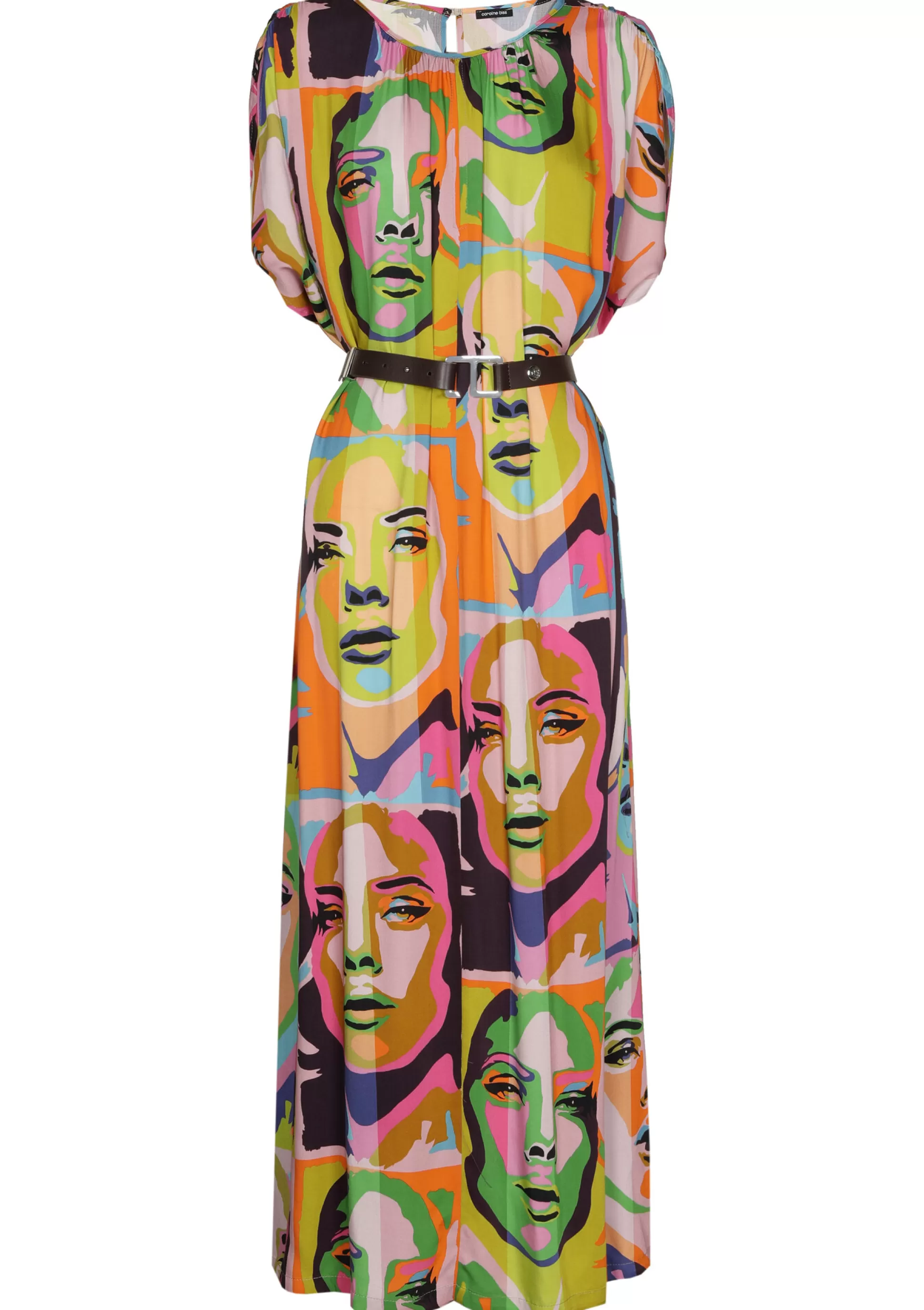 Caroline Biss Dresses*1142-79 / Flowing Pop-Art Midi Dress