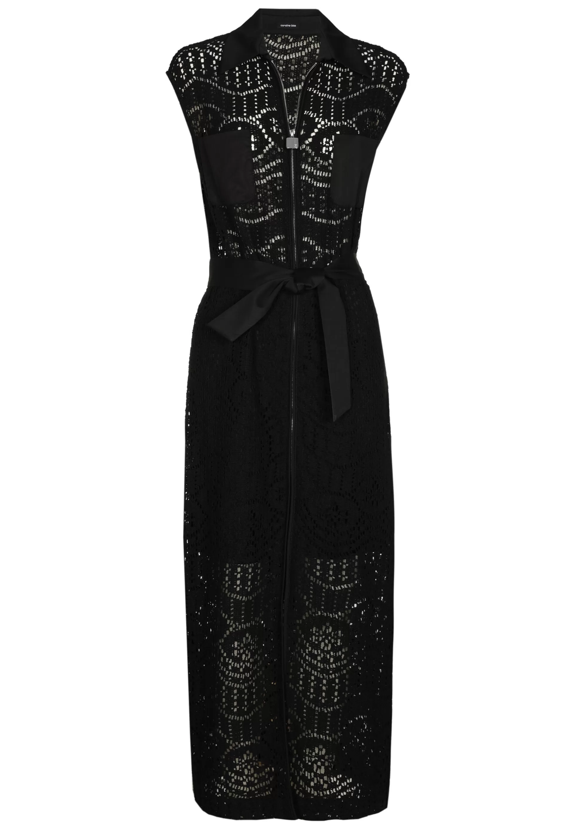 Caroline Biss Dresses*1143-10 / Straight Midi Dress In Lace