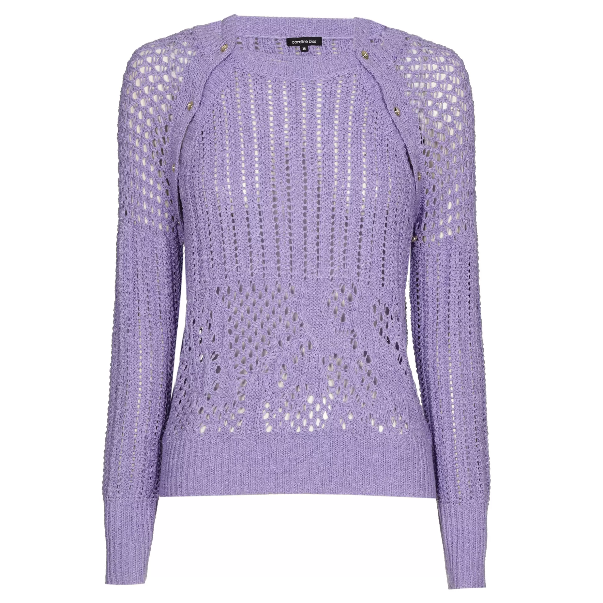 Caroline Biss Pulls*1232-46 / Loose Knitted Pullover With Detachable Sleeves