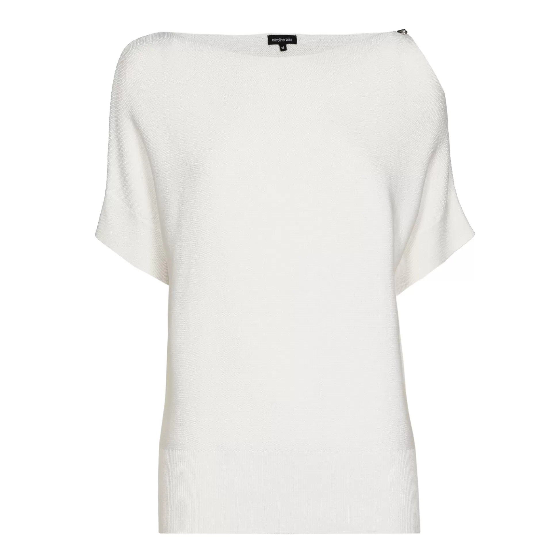 Caroline Biss Pulls*1246-91 / Fine knitted top with shoulder effect