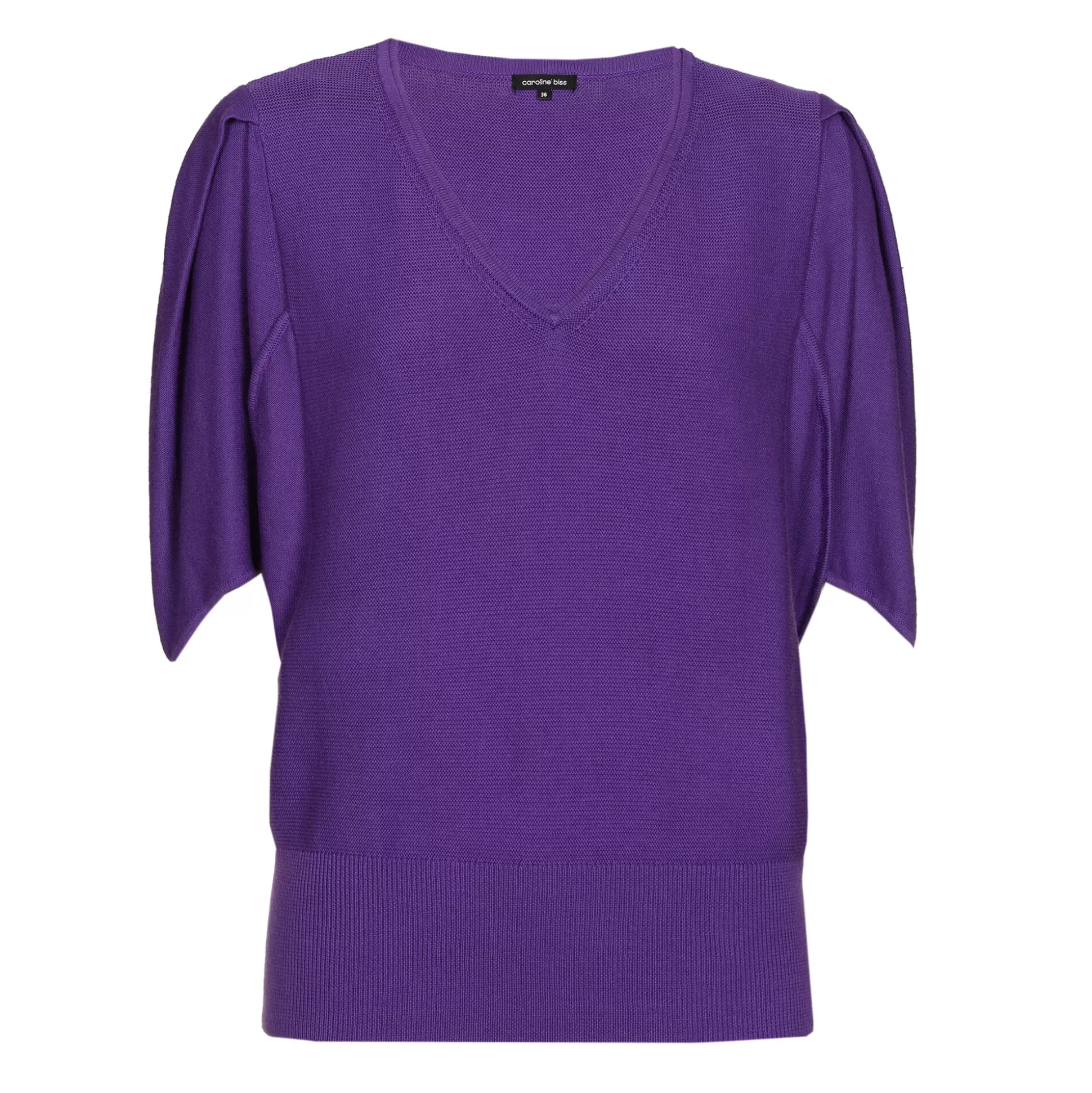 Caroline Biss Pulls*1247-45 / Fine Knitted Pullover With Sleeve Effect
