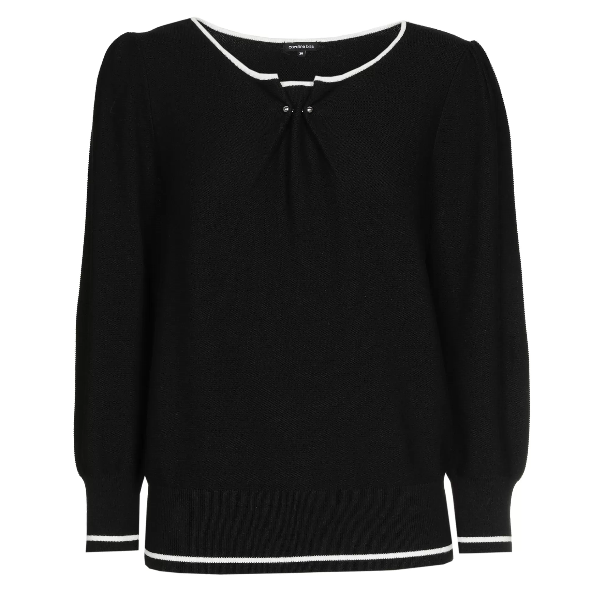 Caroline Biss Pulls*1248-10 / Fine Knitted Bicolor Pull