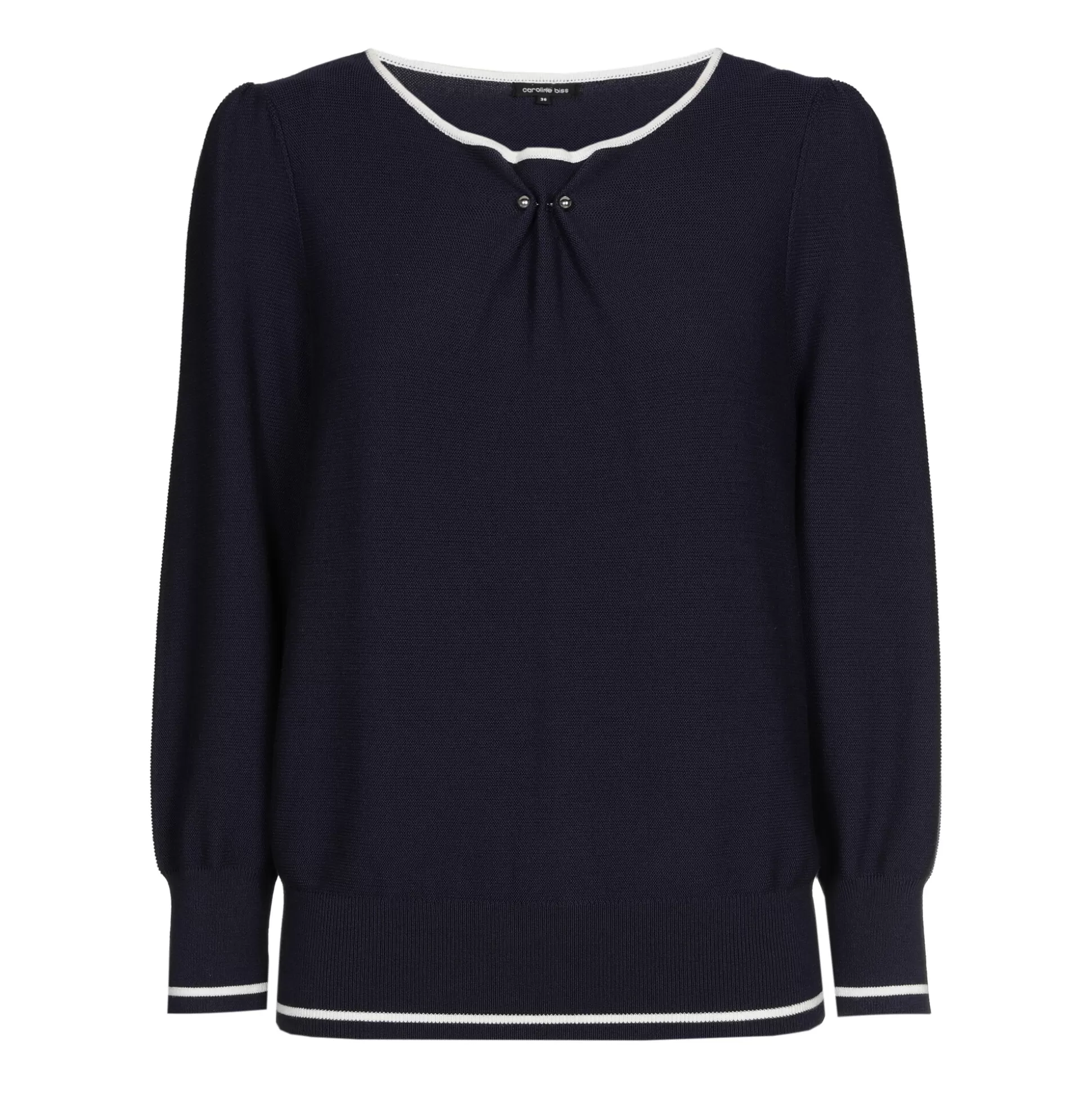 Caroline Biss Pulls*1248-21 / Fine Knitted Bicolor Pull
