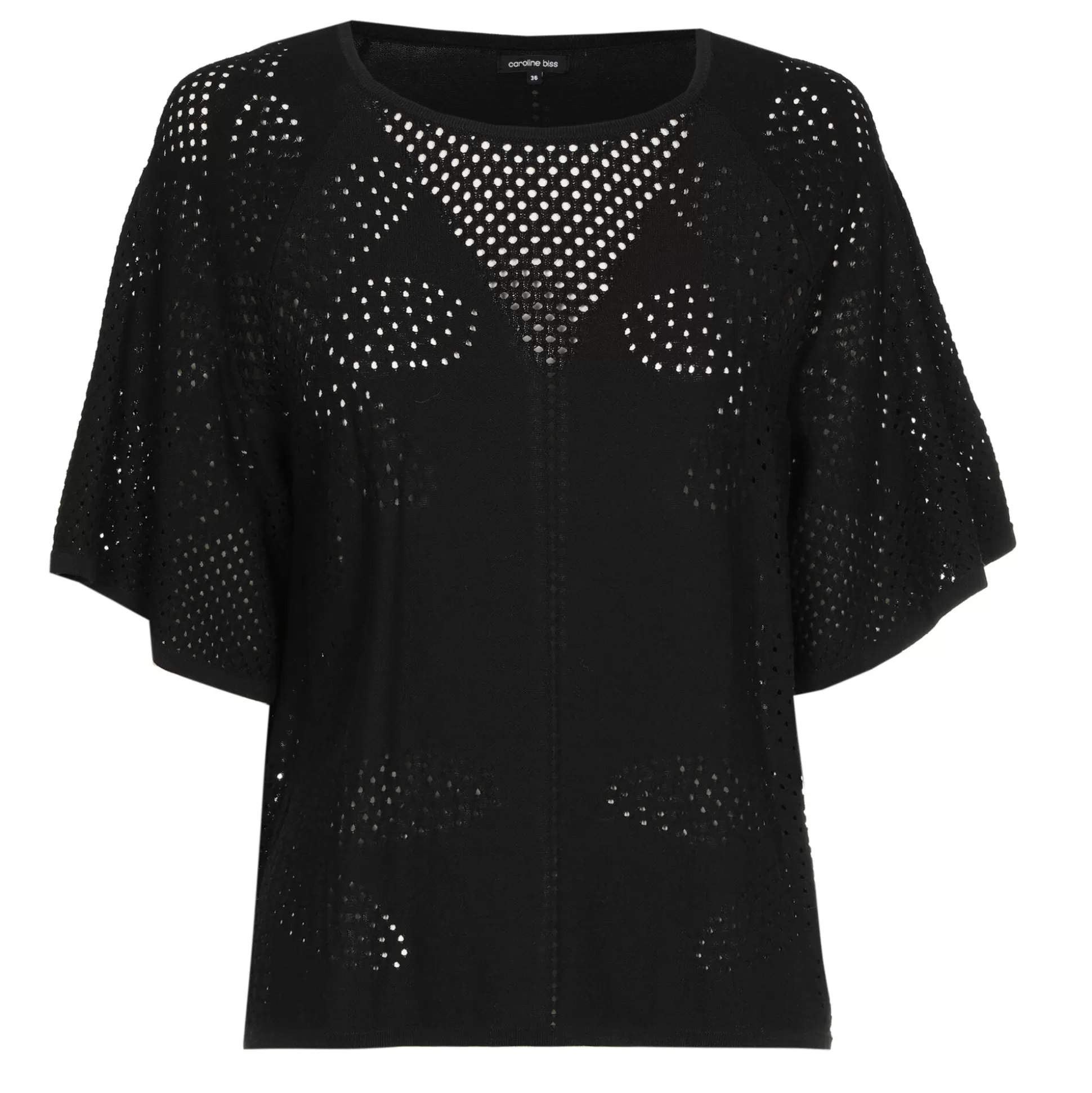 Caroline Biss Pulls*1249-10 / Fine Knitted Pullover with Flower Effect