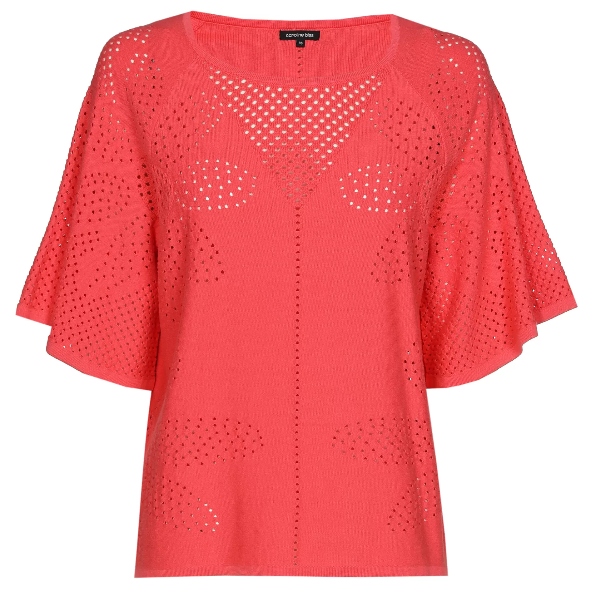 Caroline Biss Pulls*1249-72 / Fine Knitted Pullover with Flower Effect
