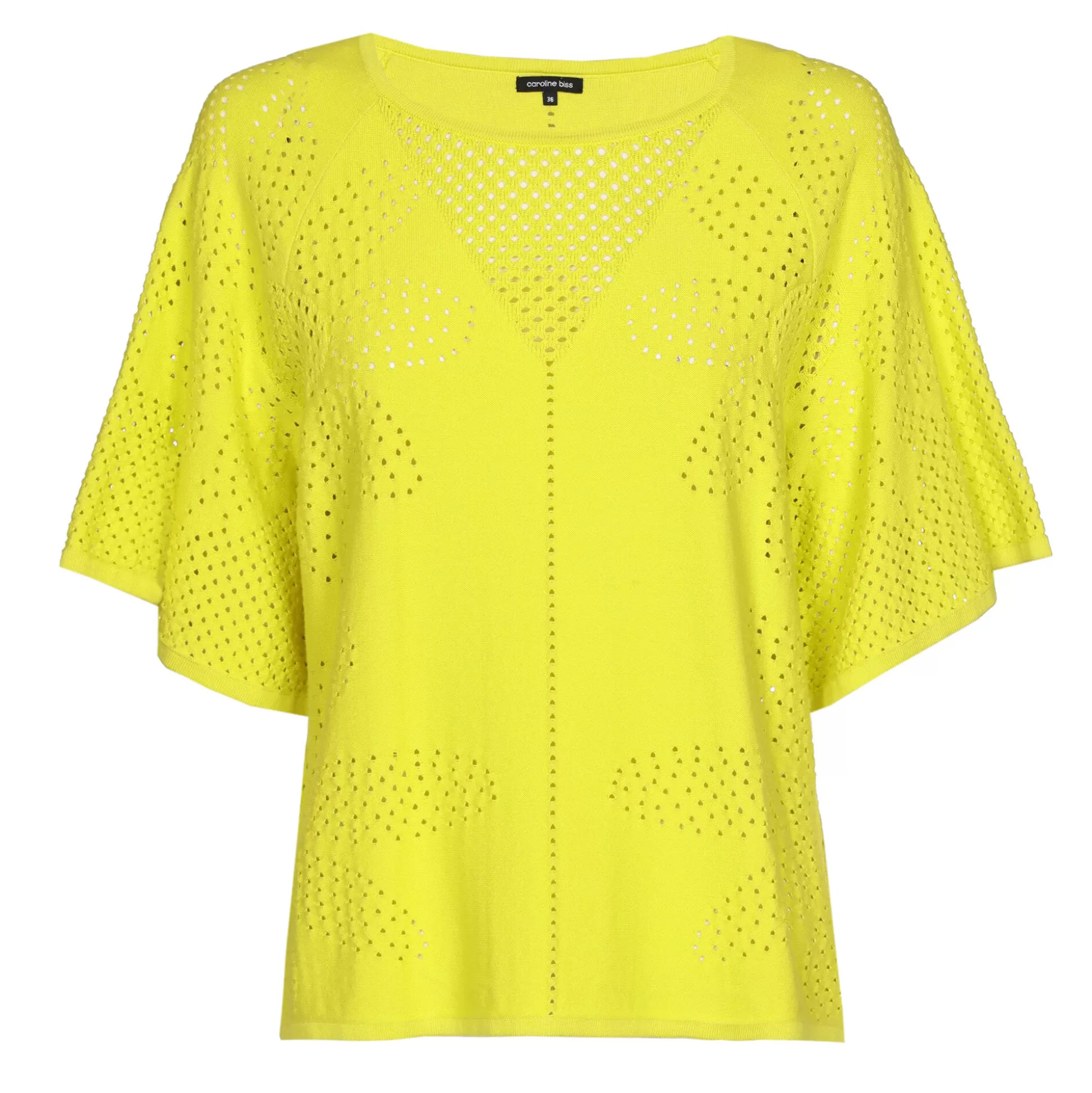 Caroline Biss Pulls*1249-80 / Fine Knitted Pullover with Flower Effect