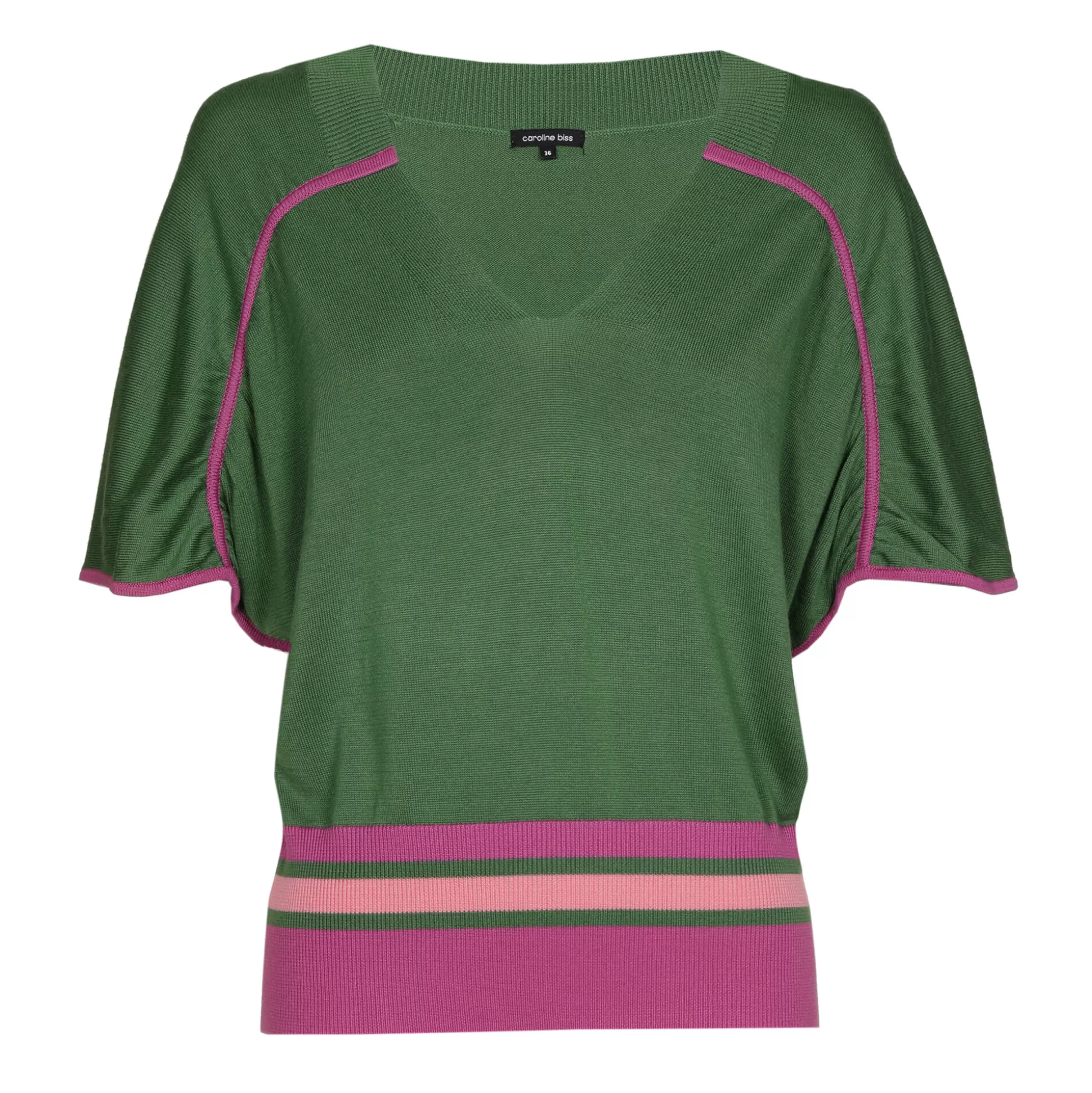 Caroline Biss Pulls*1251-69 / Fine knitted pullover with sleeve effect