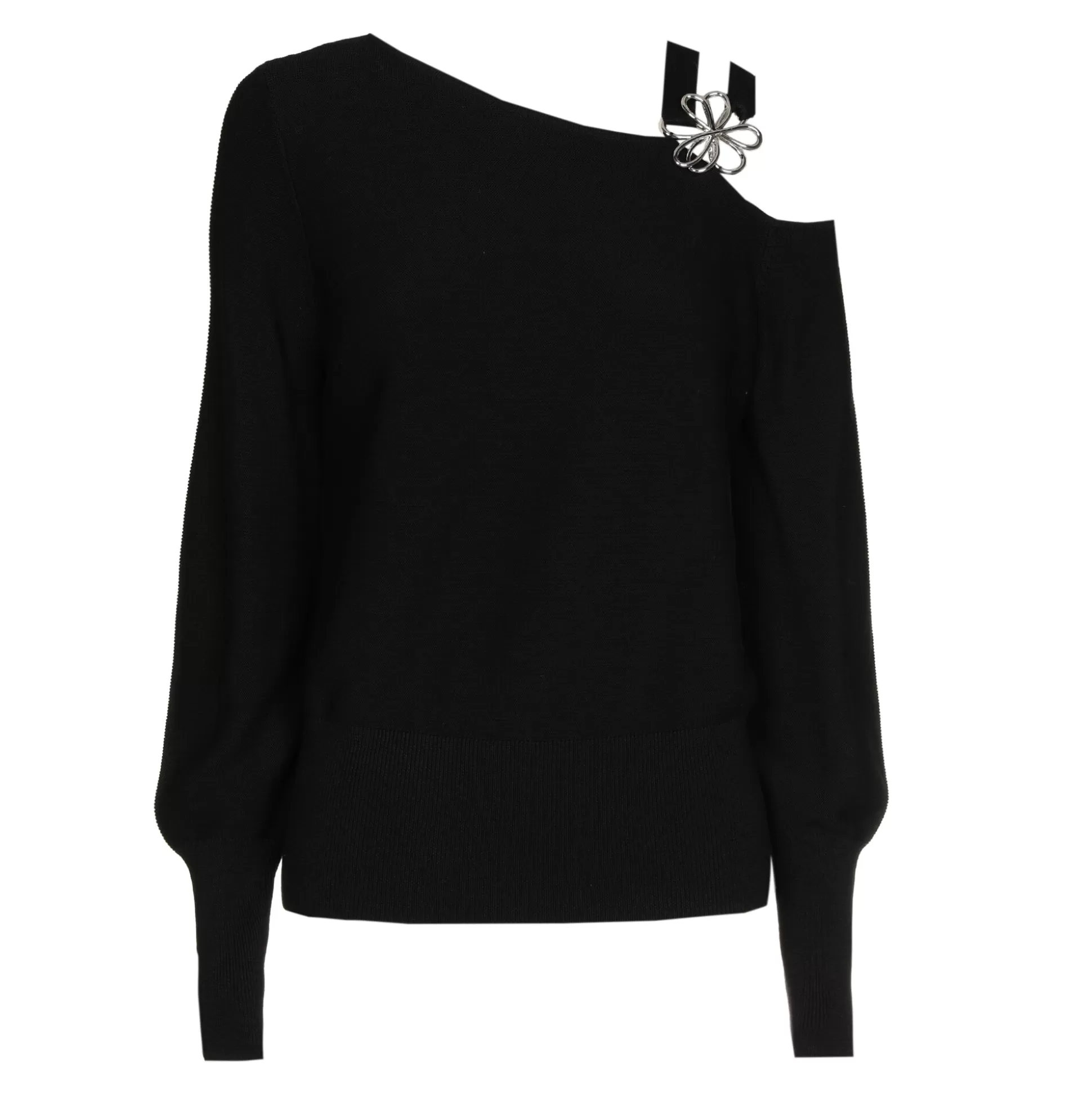 Caroline Biss Pulls*1257-10 / Elegant fine knitted pullover with shoulder effect
