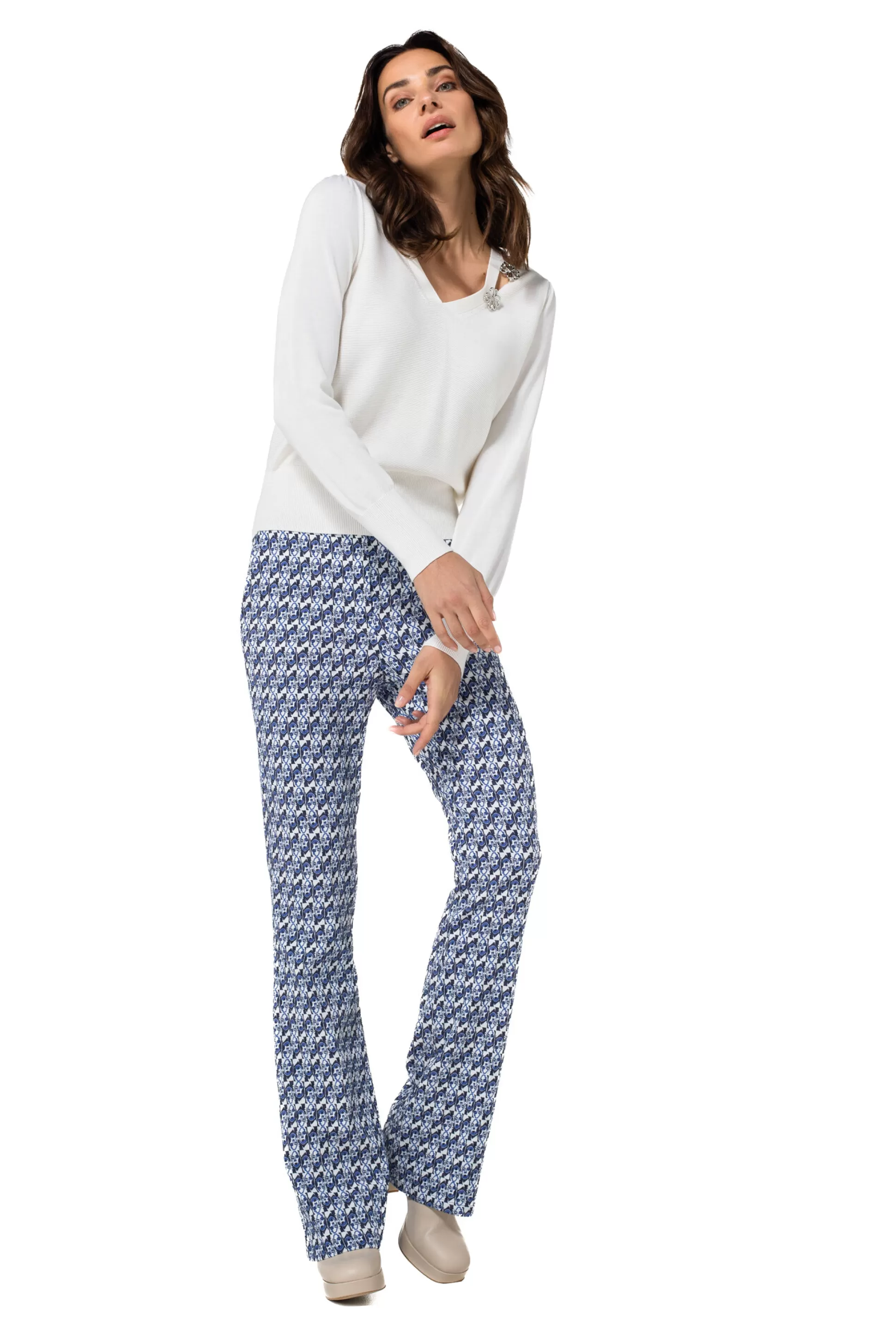 Caroline Biss Pulls*1259-91 / Fine Knitted Elegant Pull 2 Styles