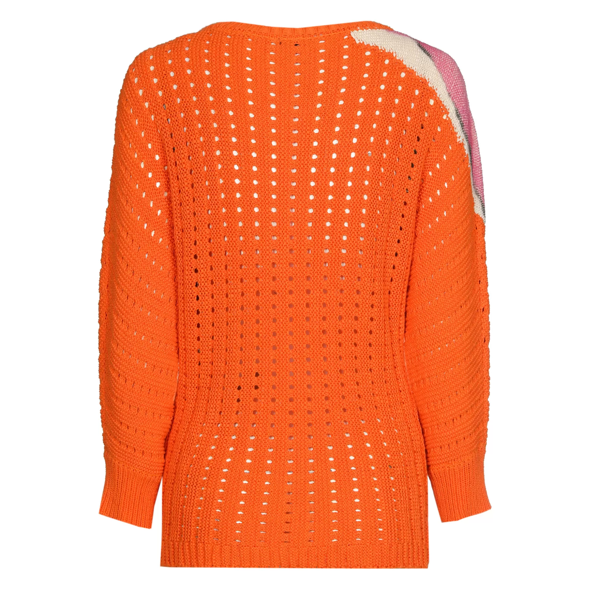 Caroline Biss Pulls*1280-69 / Loose Knitted Long Pullover With Print