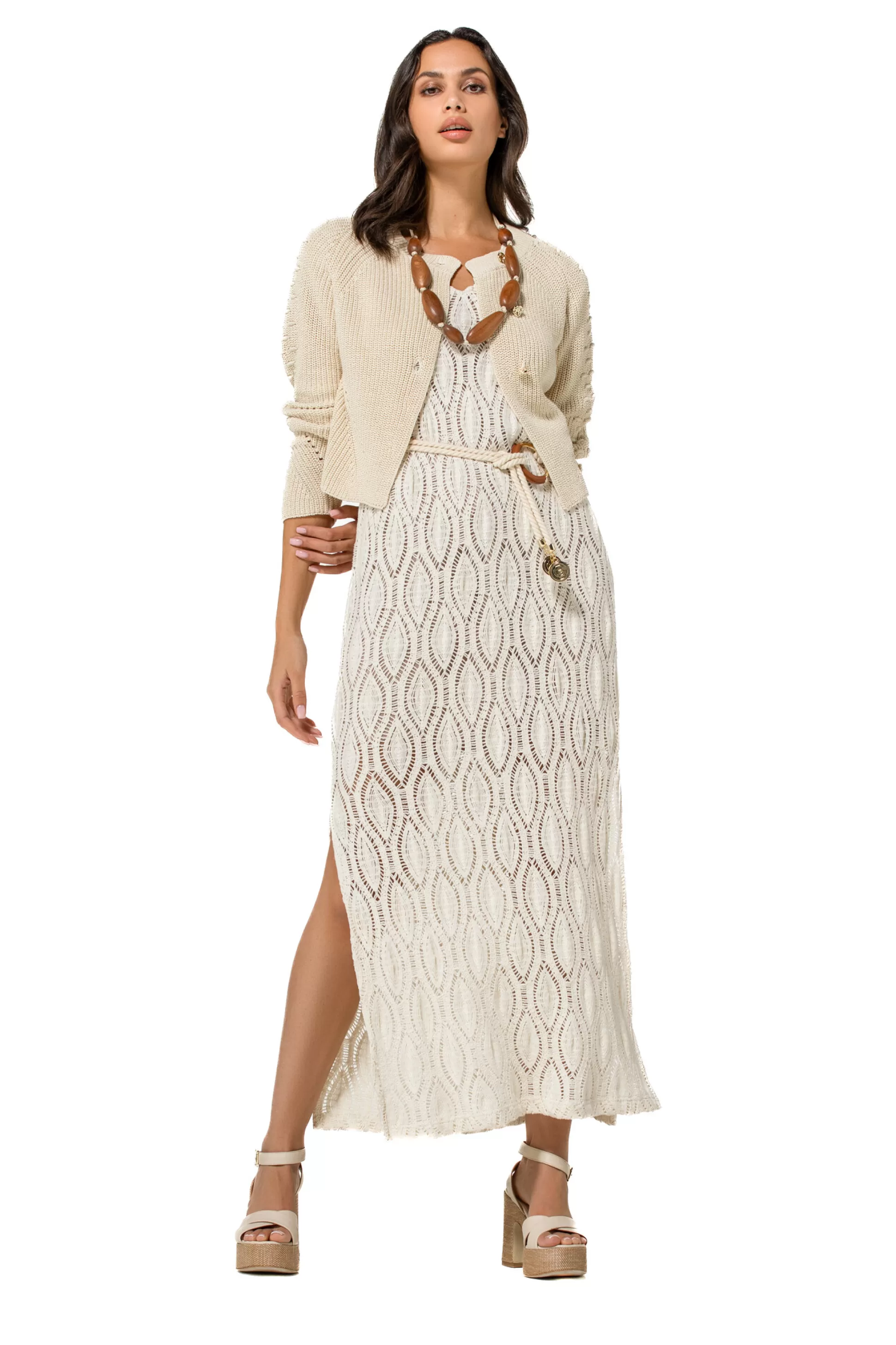 Caroline Biss Pulls*1281-34 / Chunky knitted bolero in cotton