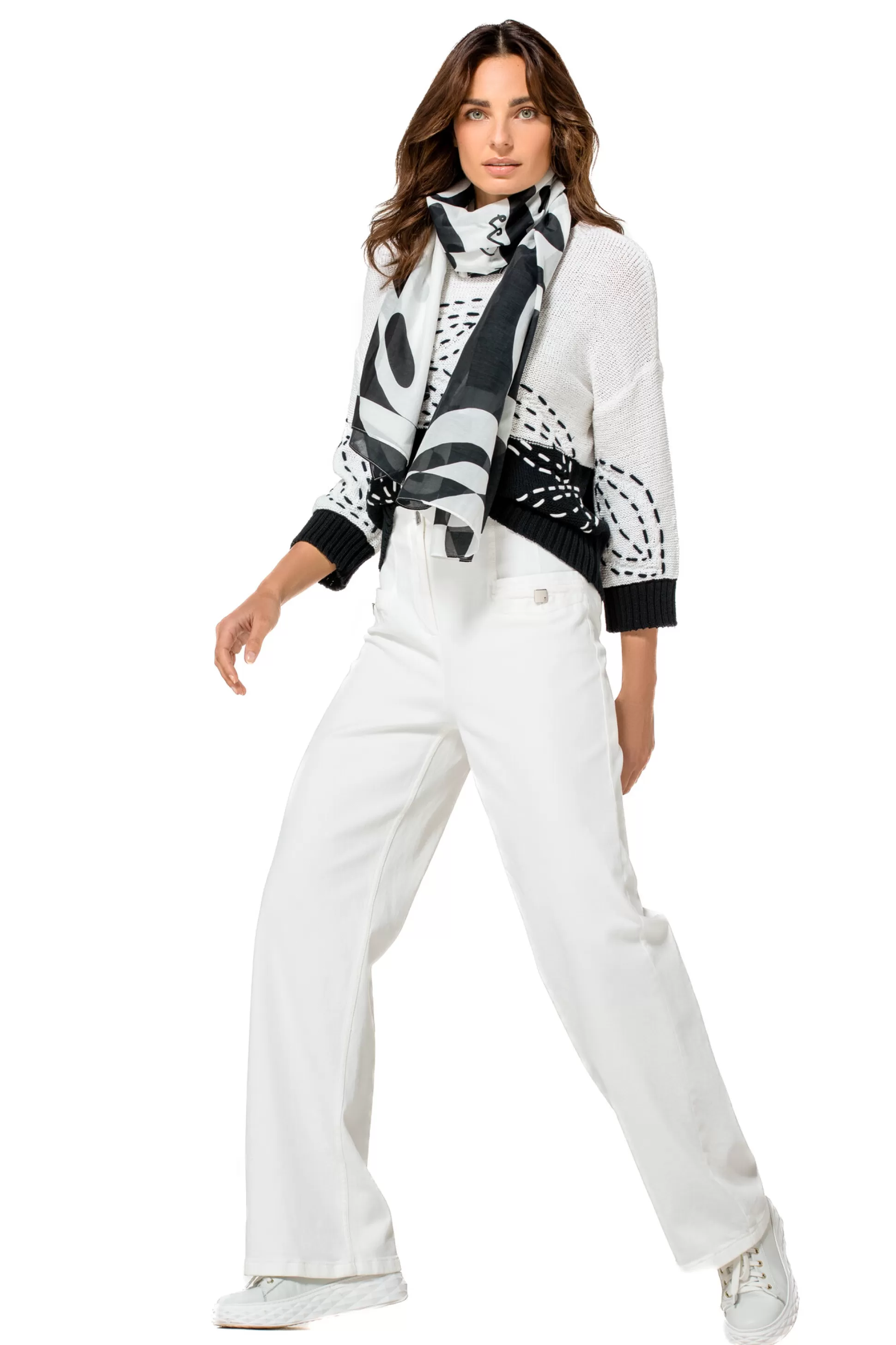 Caroline Biss Trousers*1502-91 / Comfortable Pants, Jeans Look, Straight Leg, High Waist