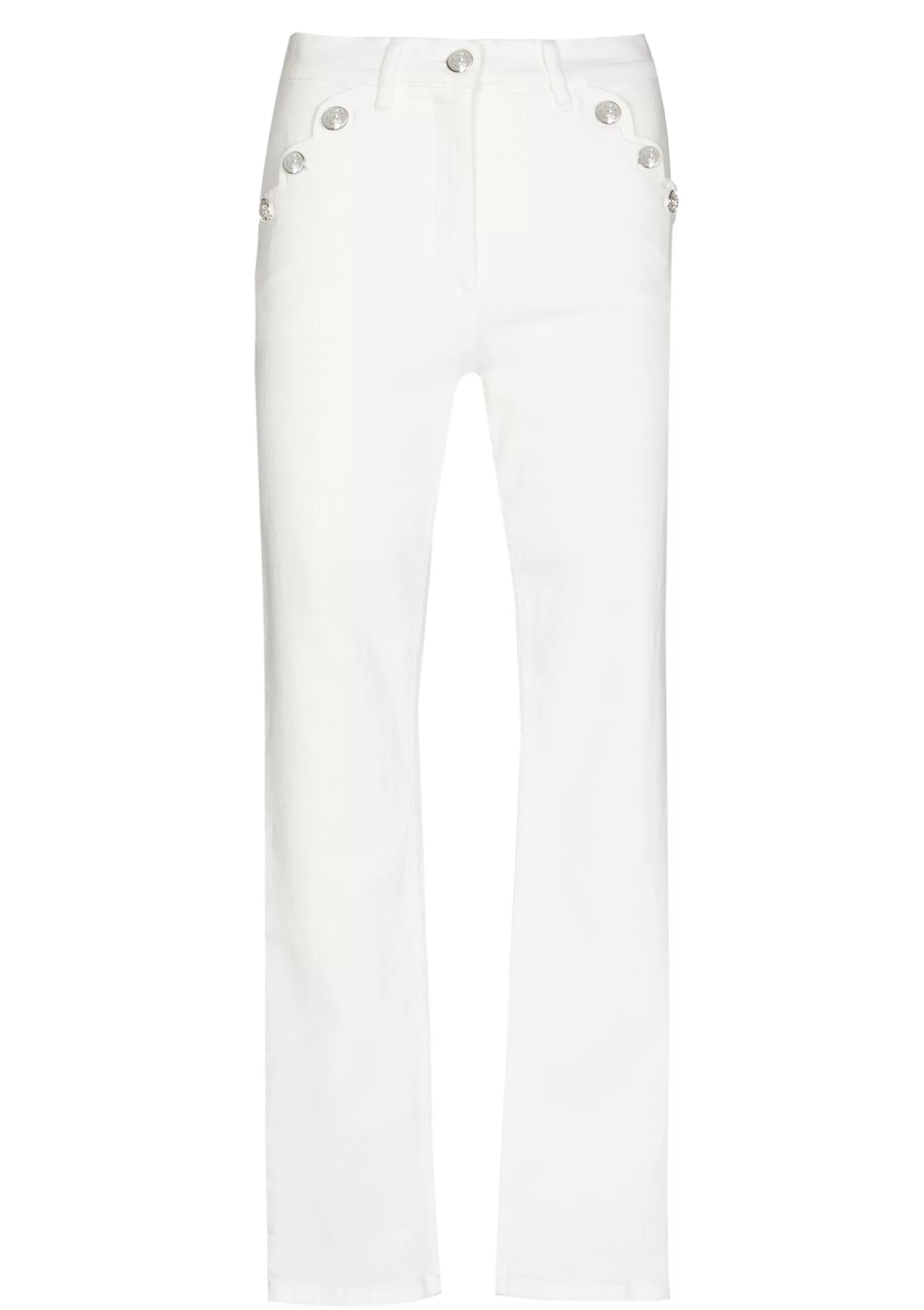 Caroline Biss Trousers*1505-91 / Comfortable Slim Jeans, Mid Waist