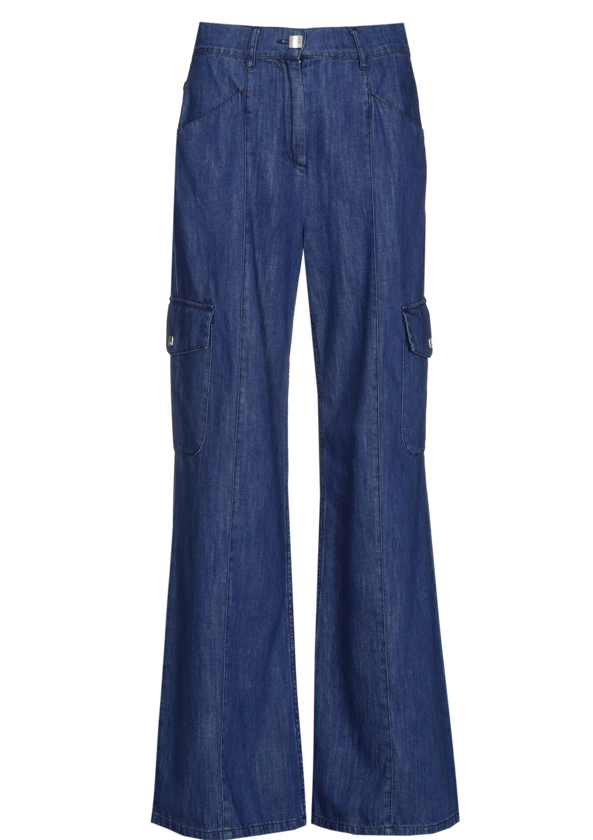 Caroline Biss Trousers*1512-24 / Flowing Cargo Jeans, Wide Leg, Normal Waist