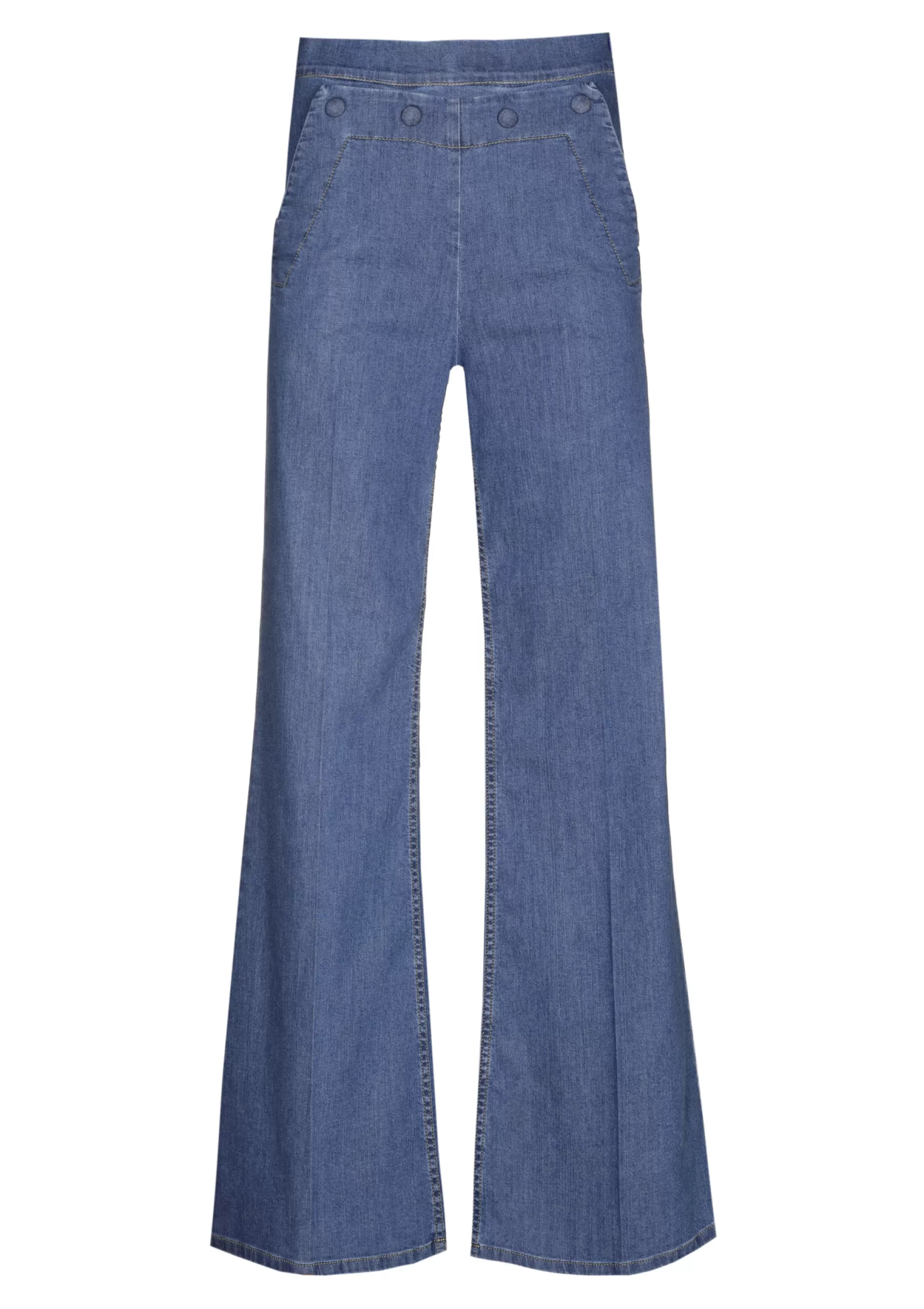 Caroline Biss Trousers*1515-24 / Flowing Dress Jeans, Wide Leg, Normal Waist