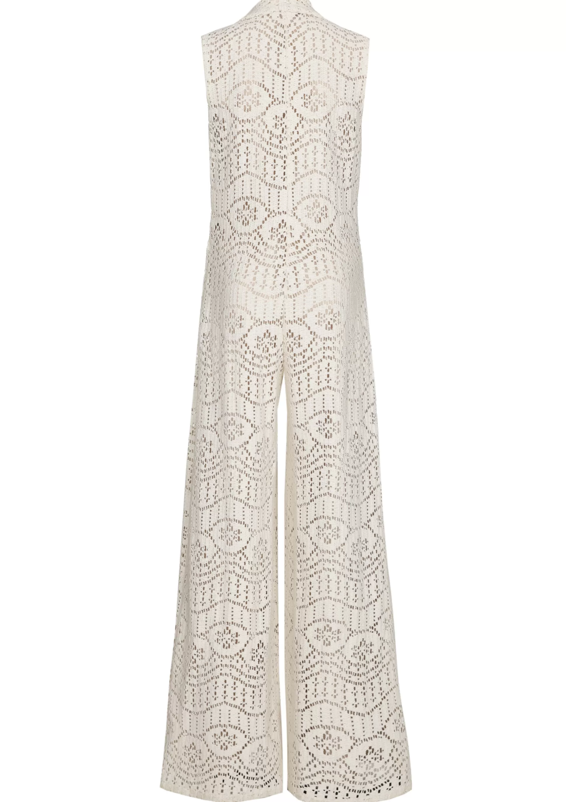 Caroline Biss Trousers*1543-34 / Flowing Jumpsuit In Crochet, Wide Leg