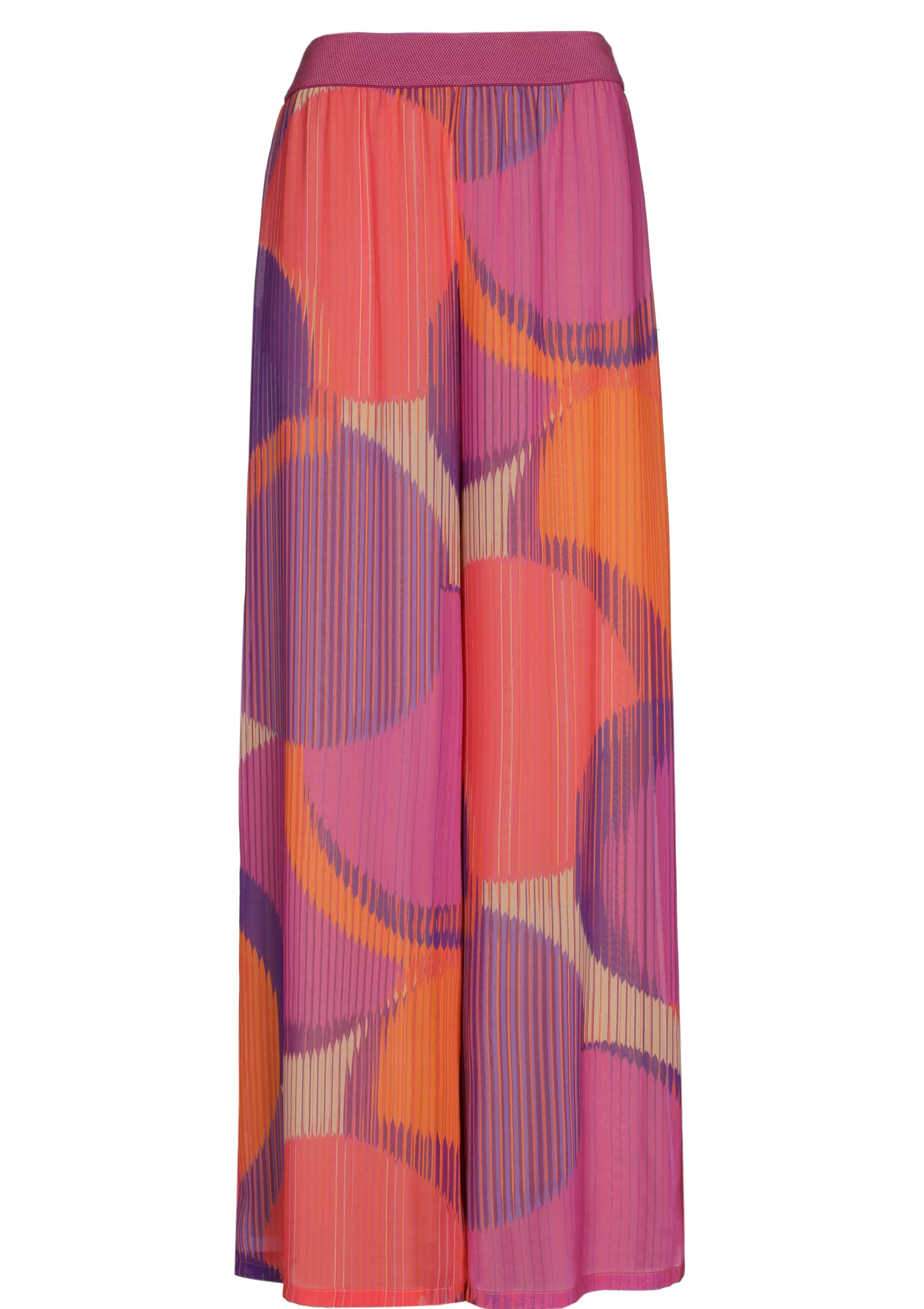Caroline Biss Trousers*1574-49 / Flowing Palazzo Trousers With Pleated Effect