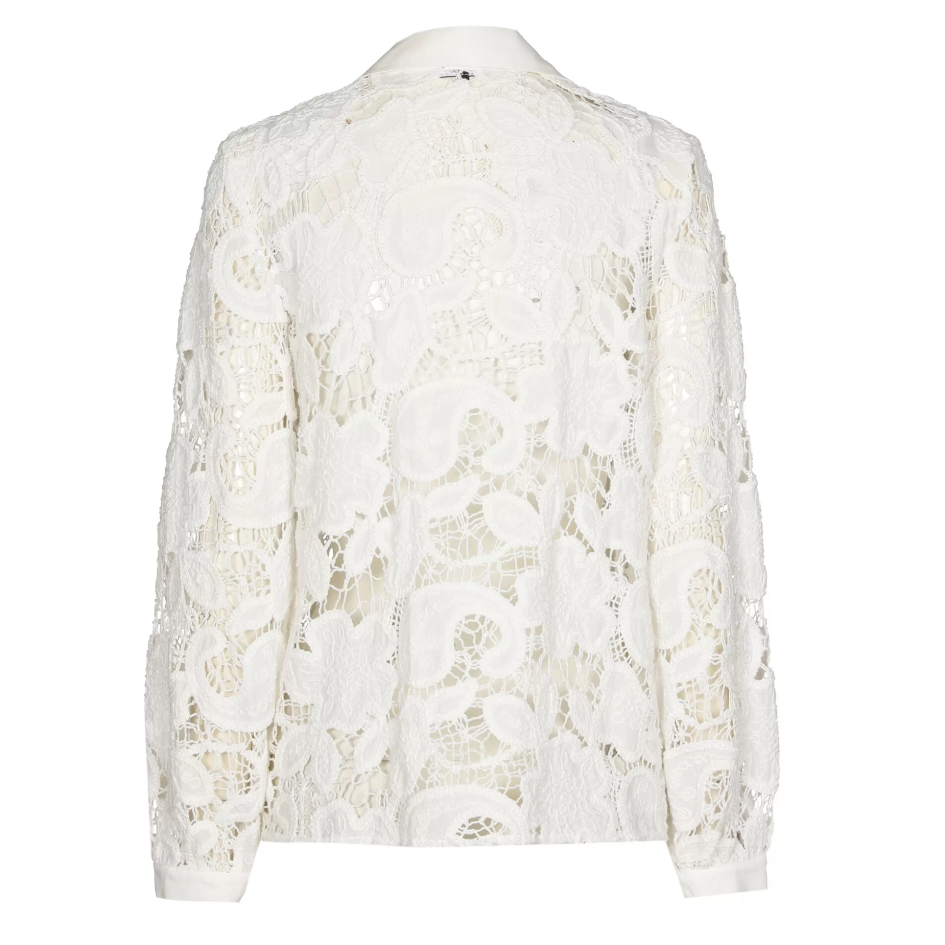 Caroline Biss Tops*1606-91 / Semi-transparent Cotton Blouse with Broderie