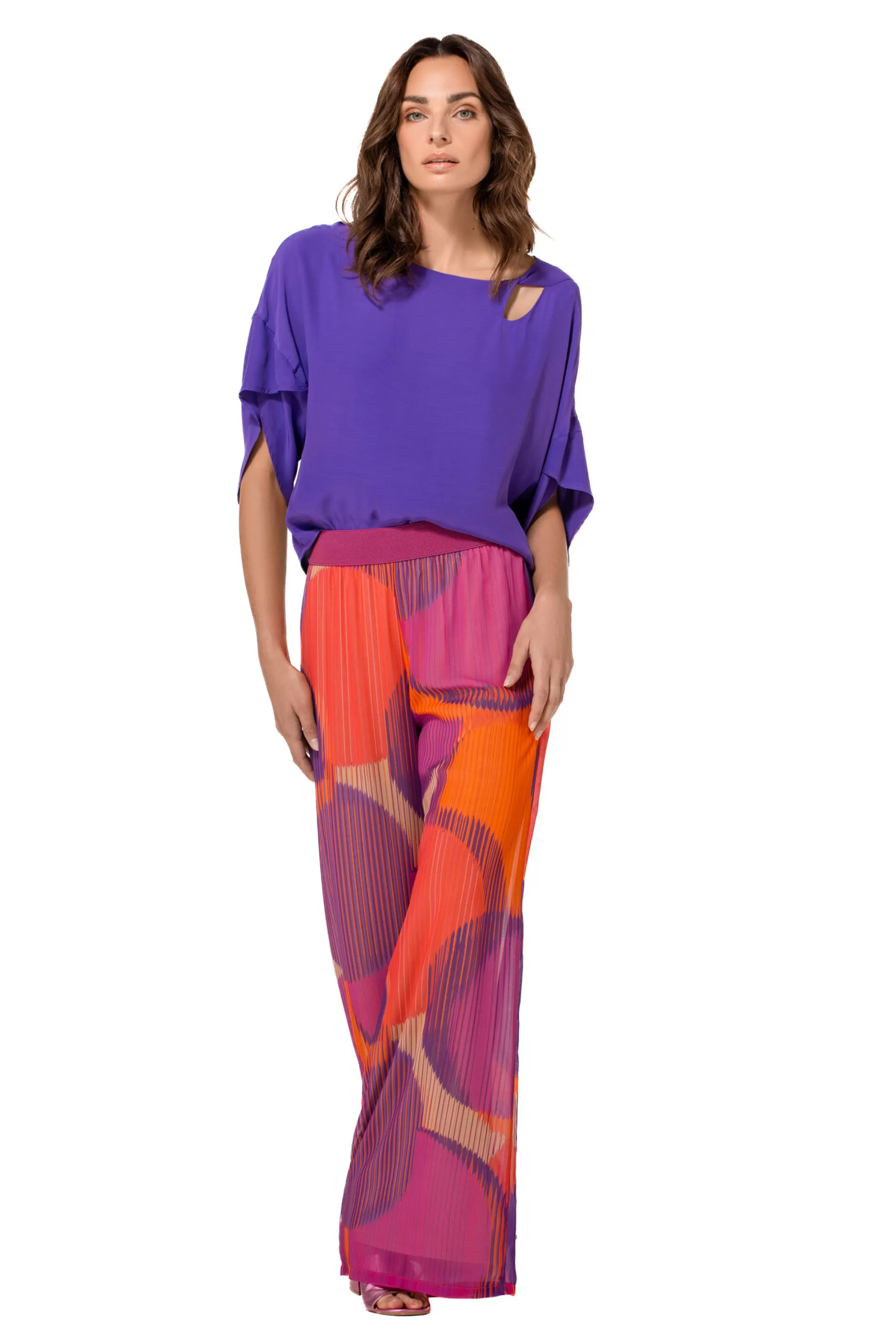 Caroline Biss Tops*1617-45 / Short Flowing Top