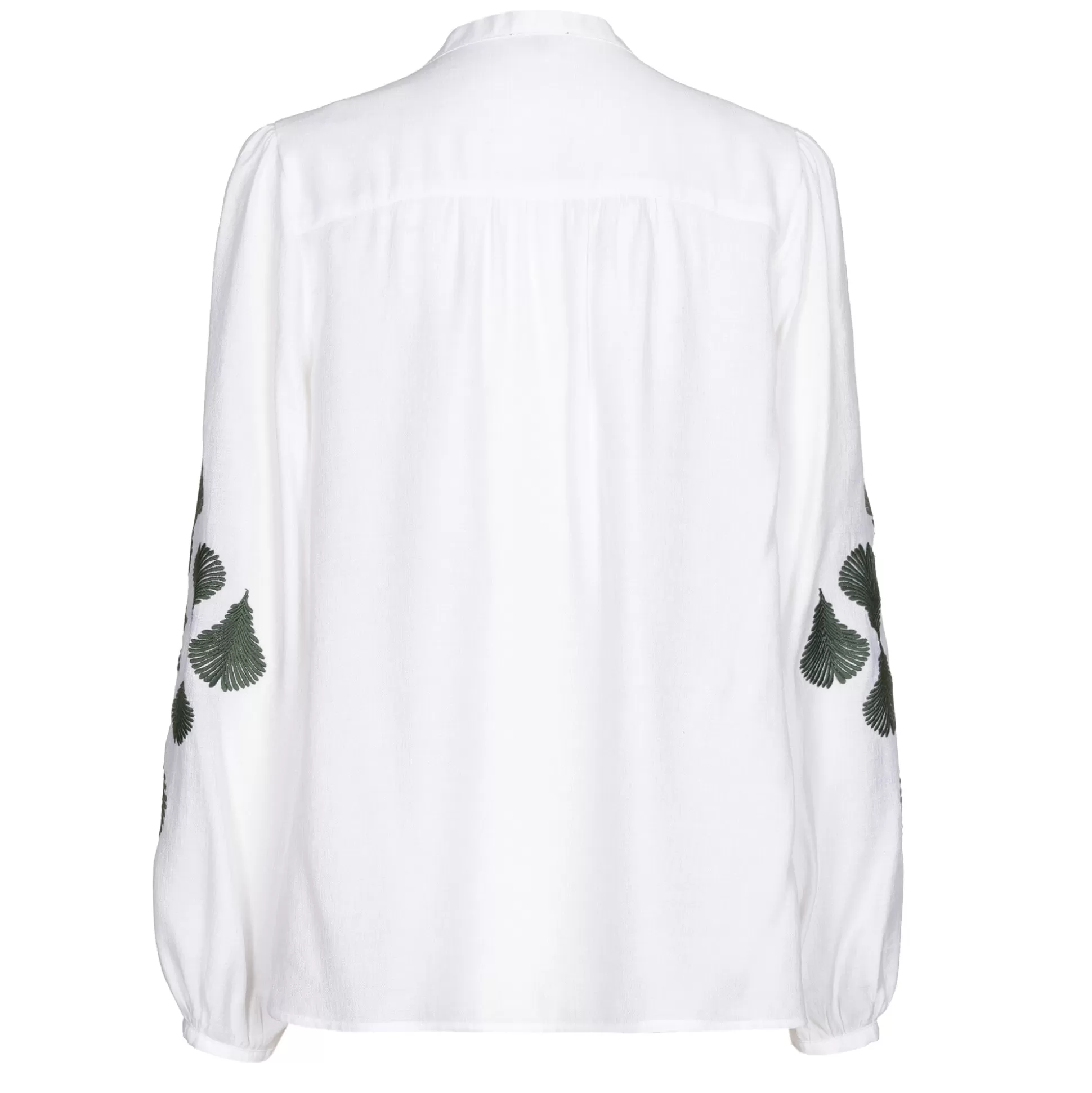 Caroline Biss Tops*1625-69 / Straight Supple Blouse With Broderie