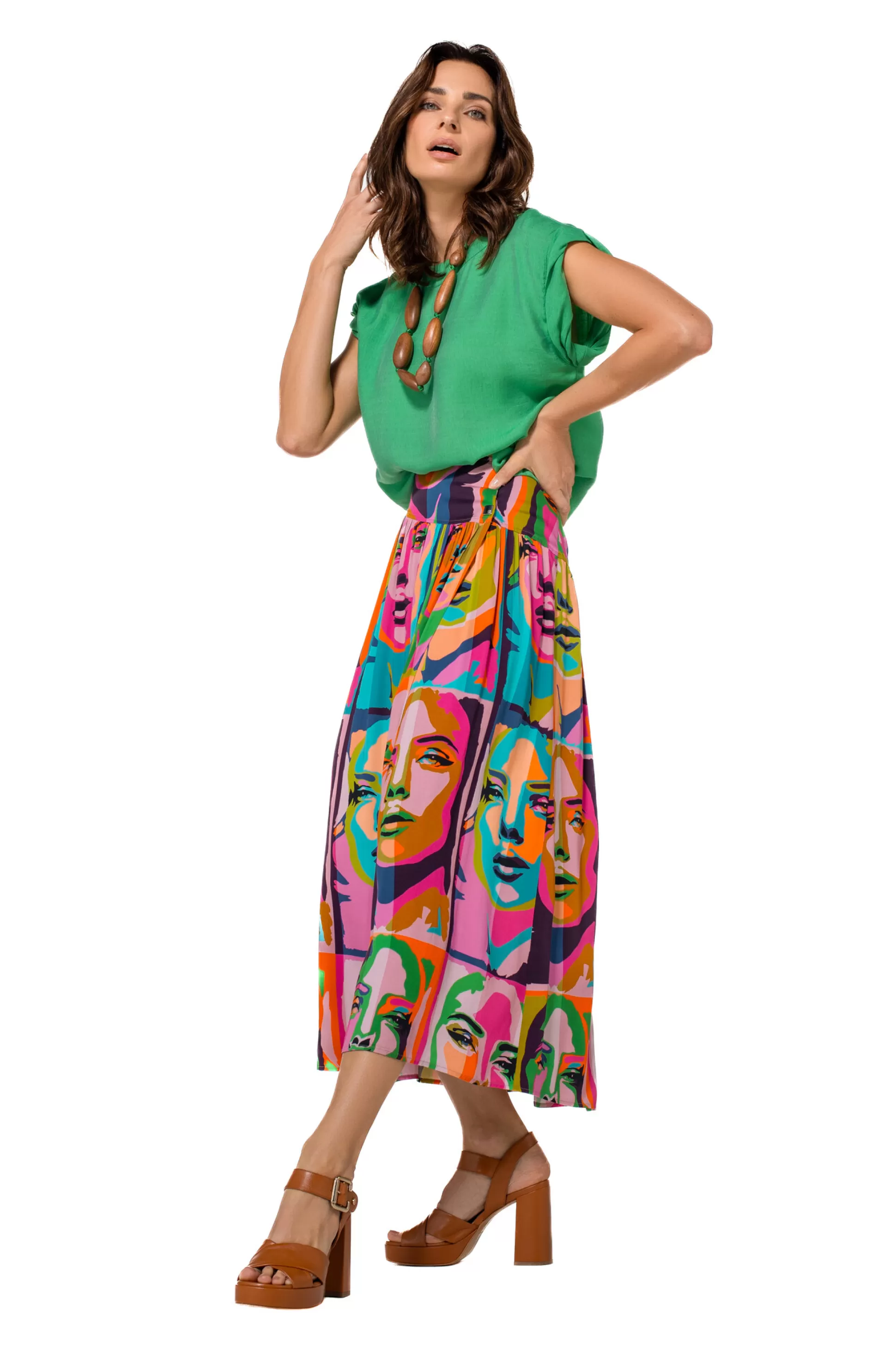 Caroline Biss Tops*1627-63 / Straight Top With Sleeve Effect