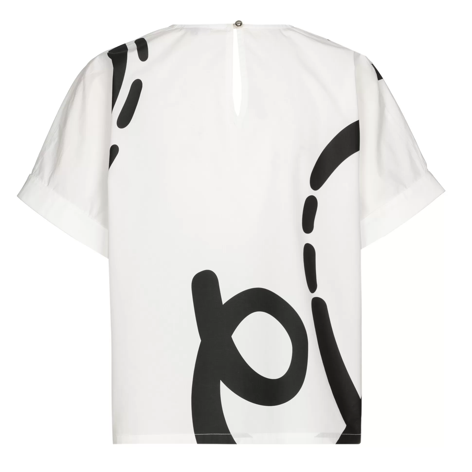 Caroline Biss Tops*1640-19 / Straight Short Top In Cotton