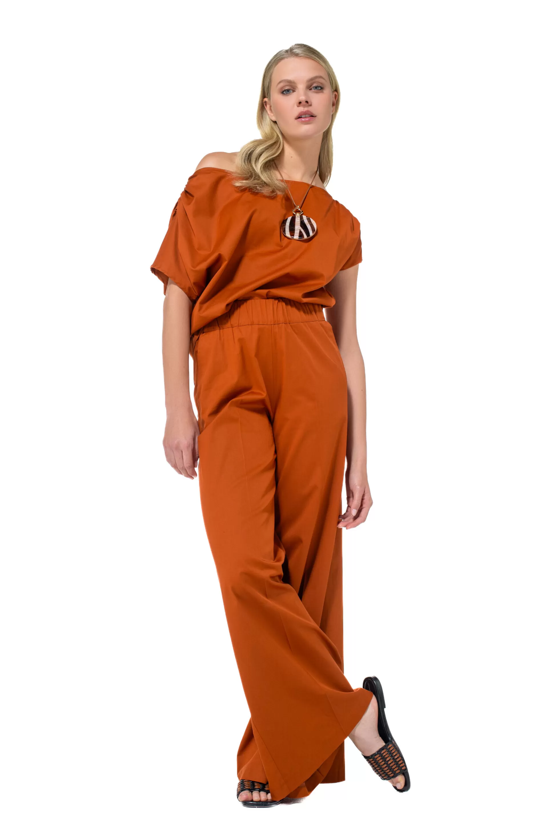 Caroline Biss Tops*1668-35 / Asymmetrical Comfortable Top In Cotton