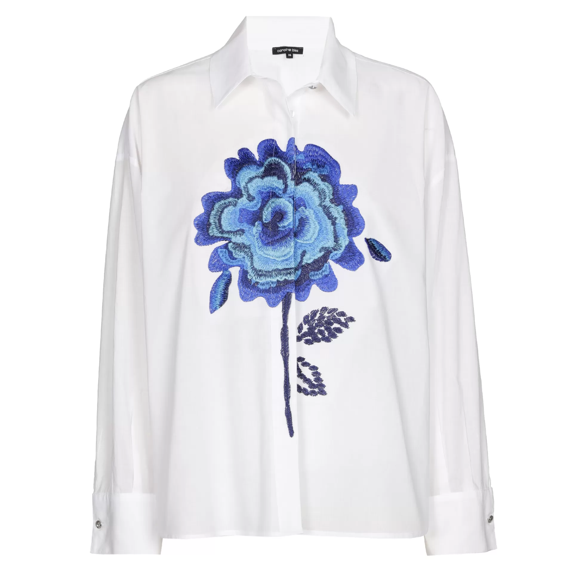 Caroline Biss Tops*1669-29 / Cotton shirt with embroidery