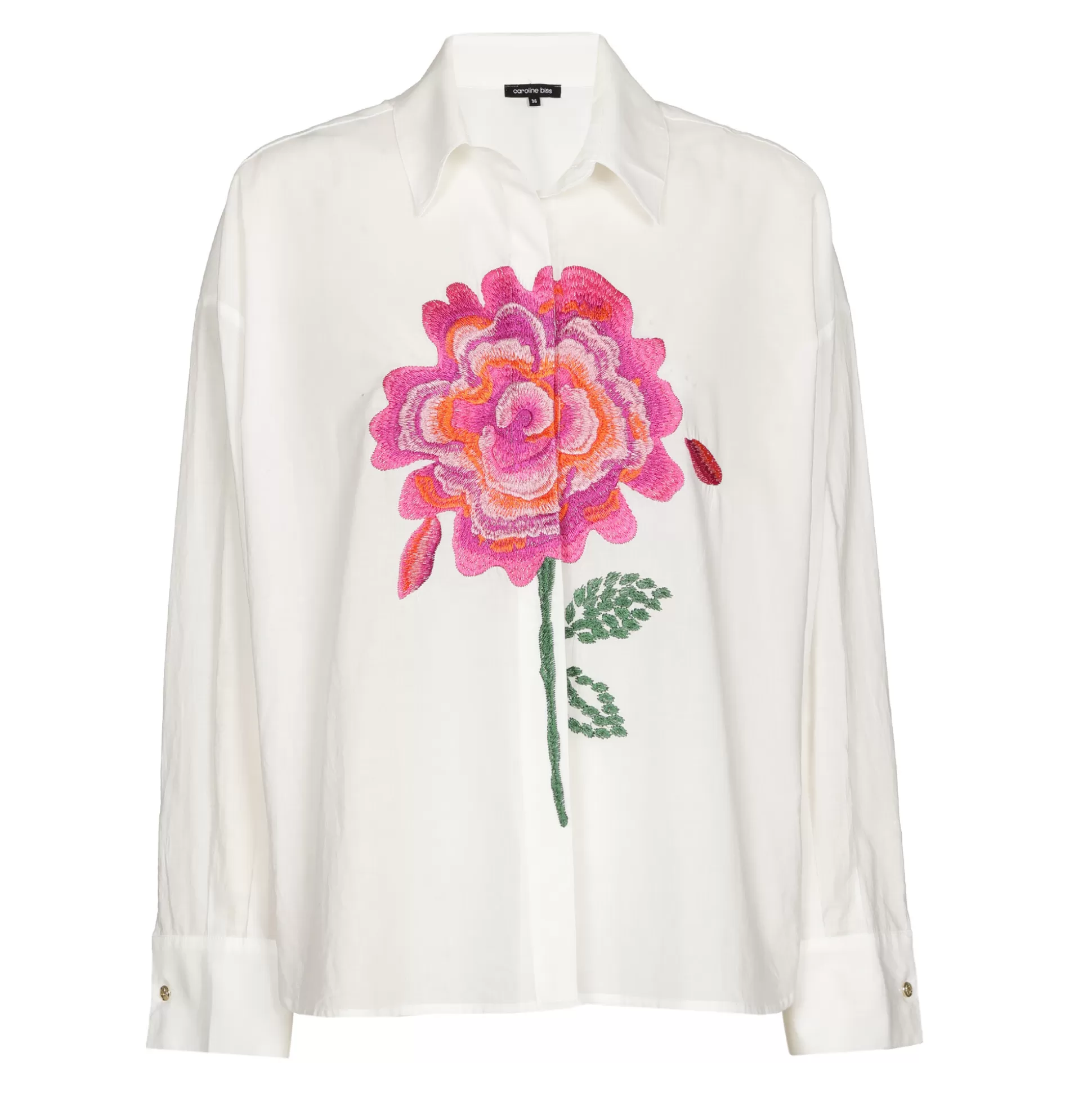 Caroline Biss Tops*1669-69 / Cotton Shirt With Broderie