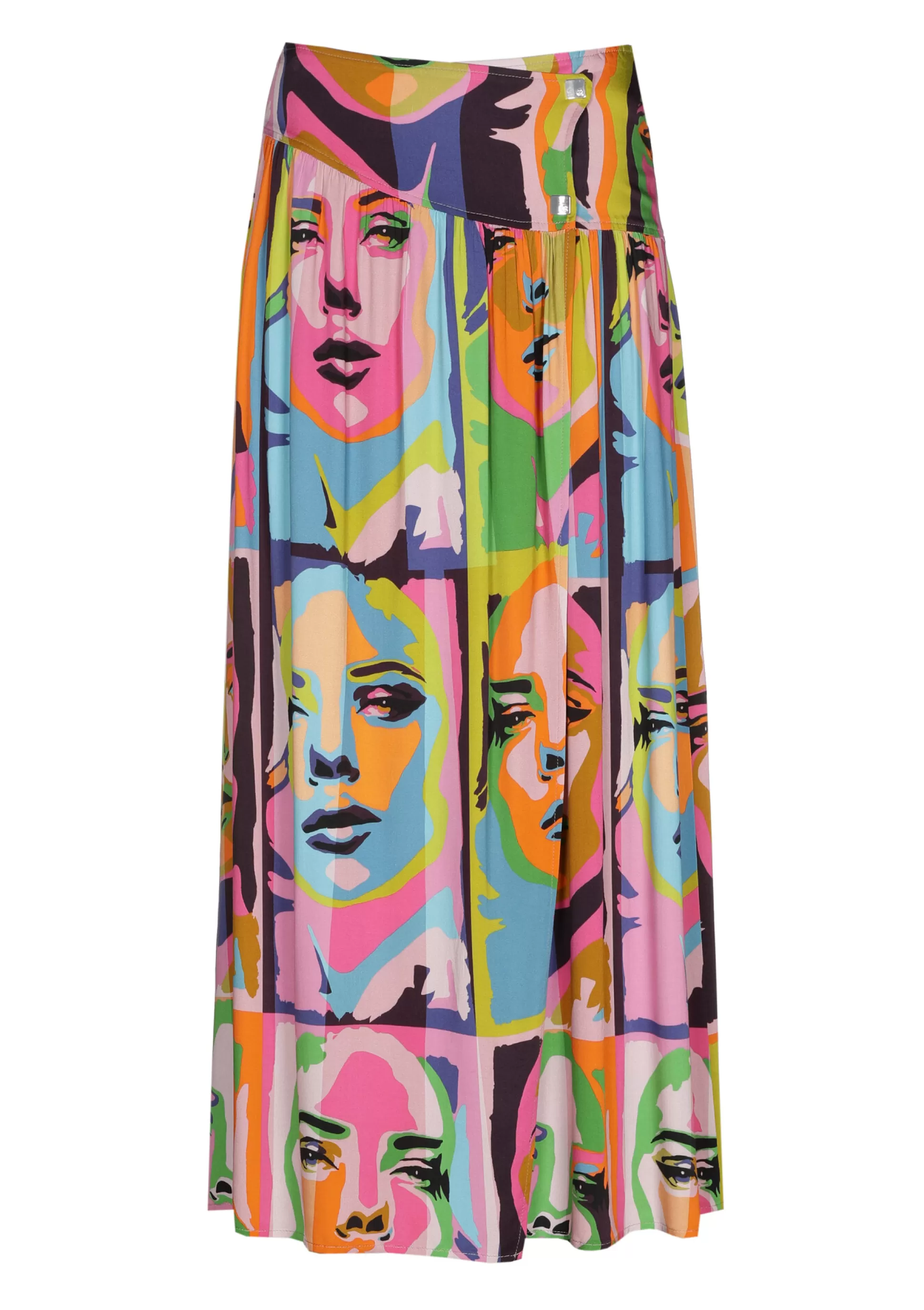 Caroline Biss Skirts*1702-79 / Flowing Midi Skirt Pop Art