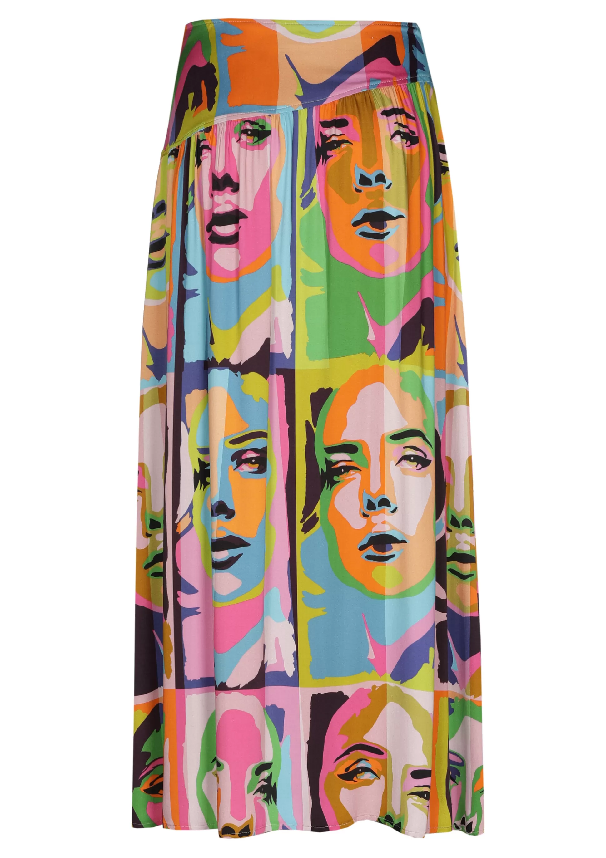 Caroline Biss Skirts*1702-79 / Flowing Midi Skirt Pop Art