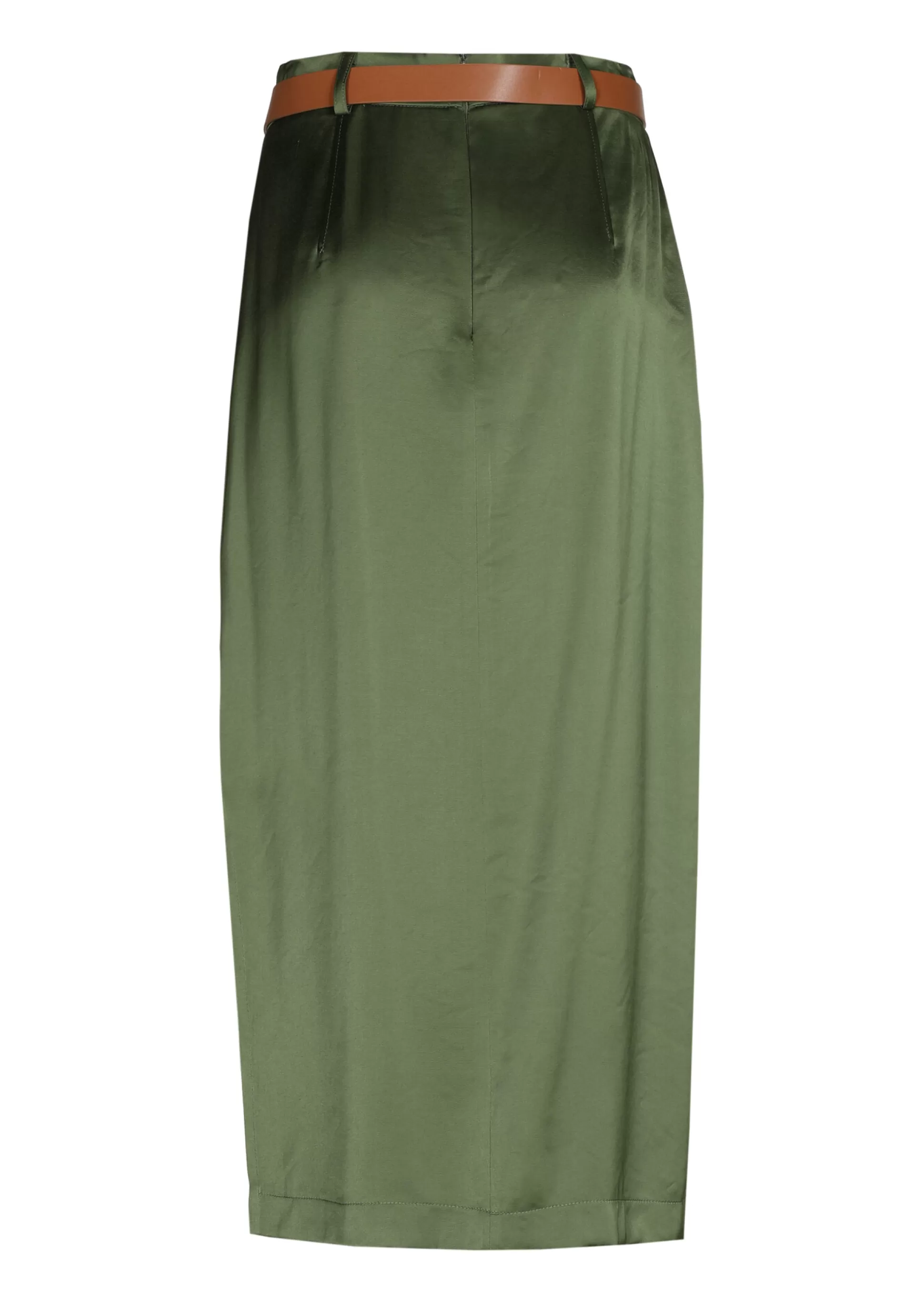 Caroline Biss Skirts*1767-61 / Straight Shiny Midi Skirt