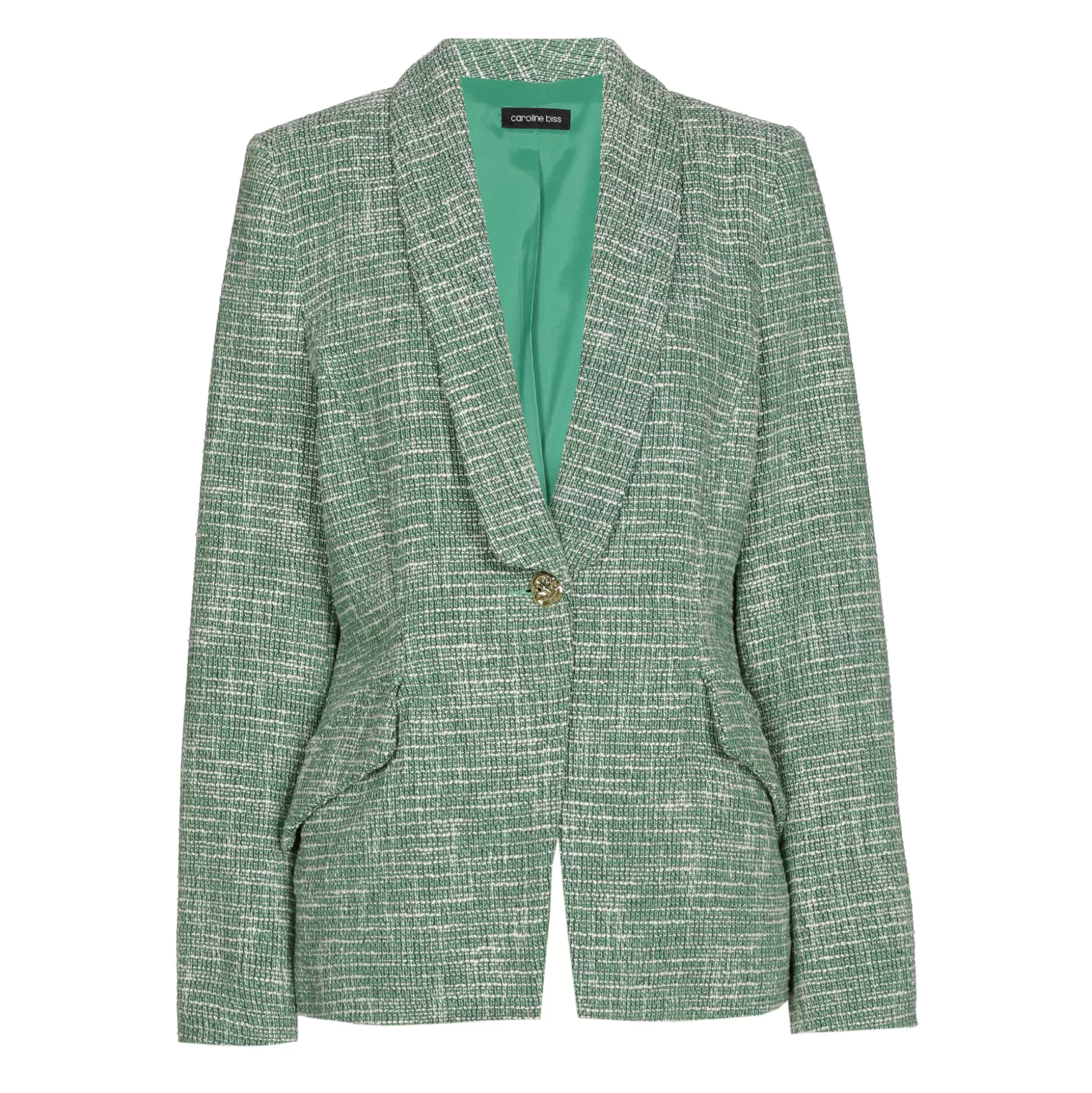 Caroline Biss Cardigans*1888-62 / Light Fitted Blazer In Light Bouclette
