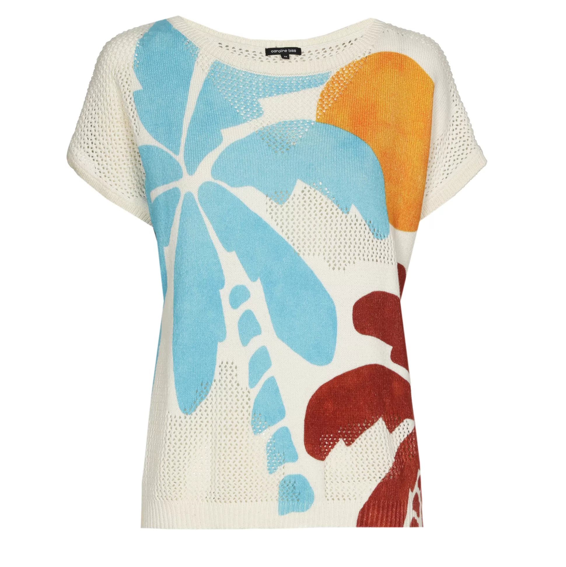 Caroline Biss Pulls*3202-89 / Semi-Transparent Knitted Summer Pullover