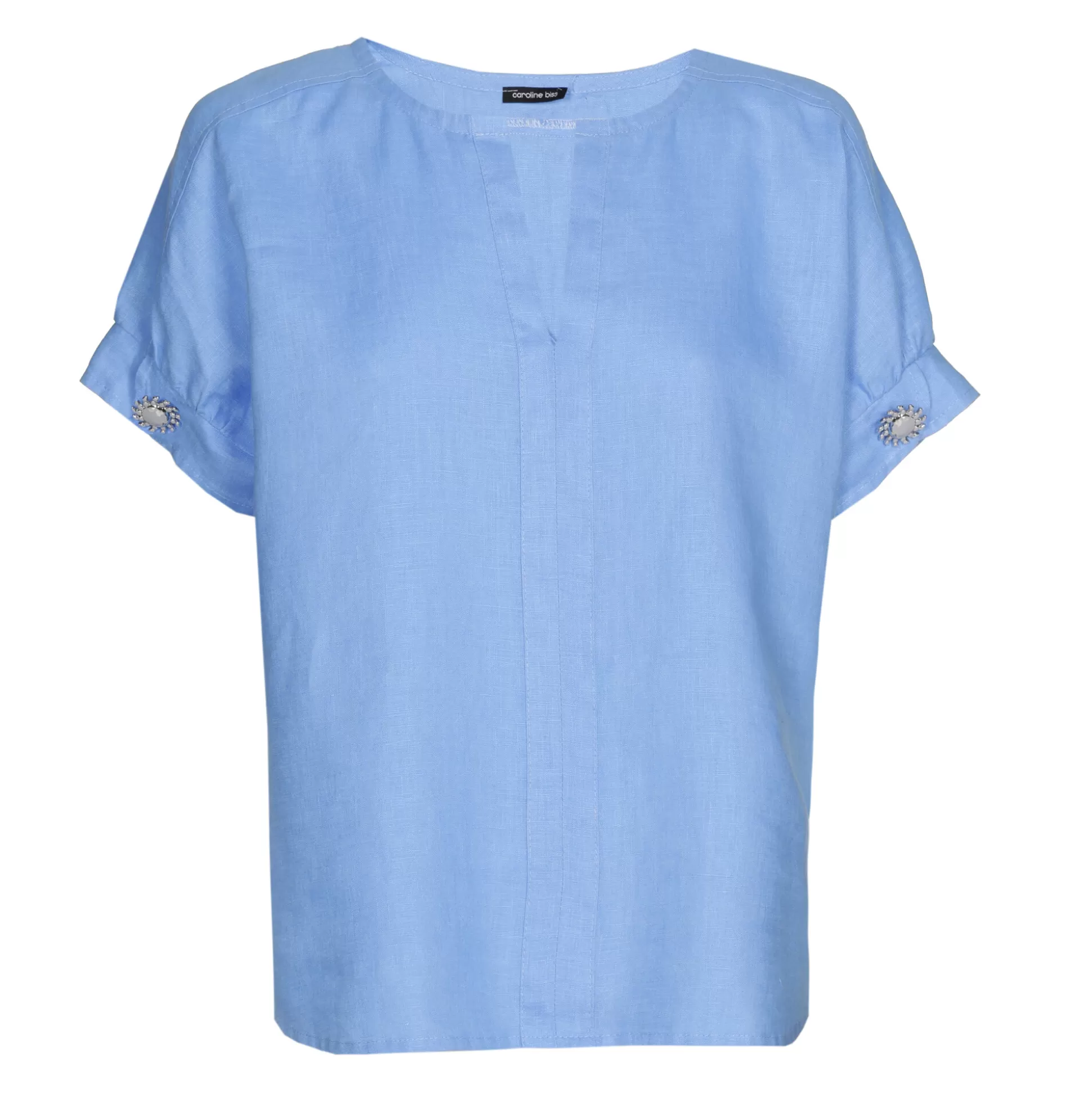 Caroline Biss Tops*3668-24 / Straight Fitting Linen Top