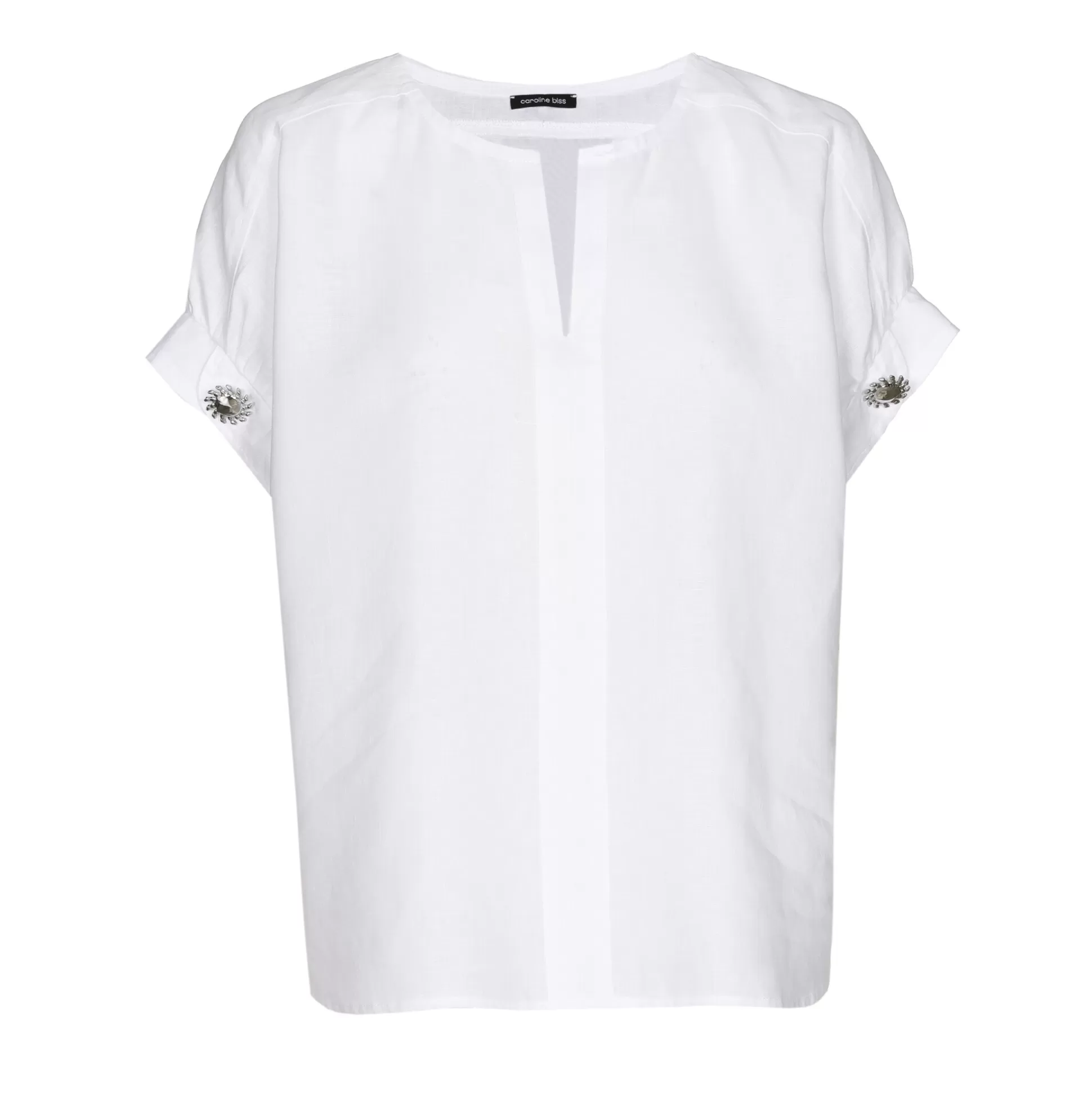 Caroline Biss Tops*3668-90 / Straight Fitting Linen Top