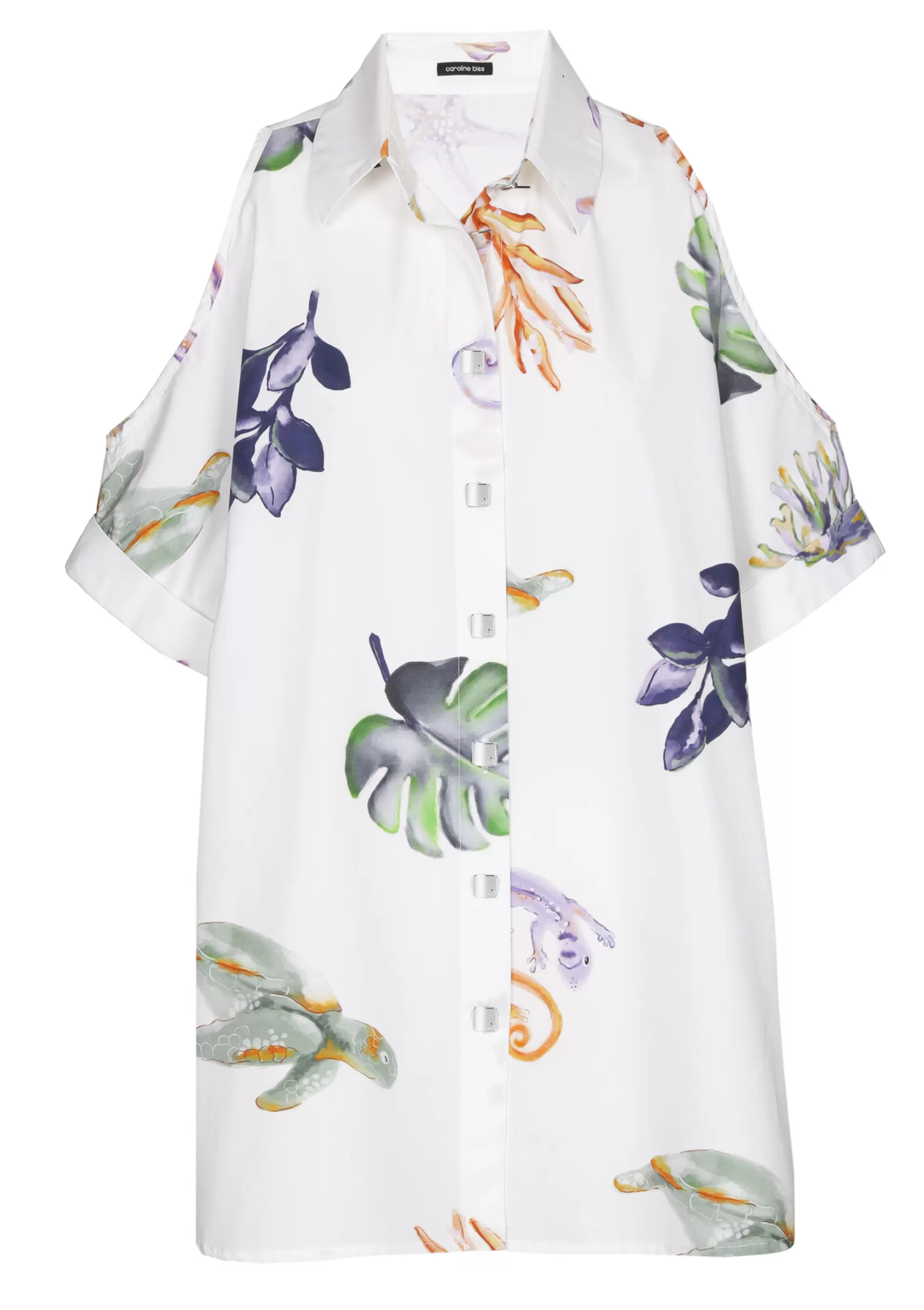 Caroline Biss Tops*3682-69 / Long Chemise With Shoulder Effect