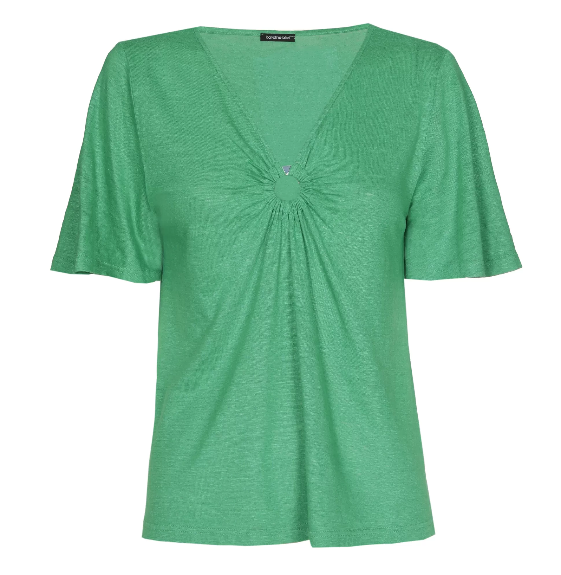 Caroline Biss Tops*3971-61 / Linen T-Shirt