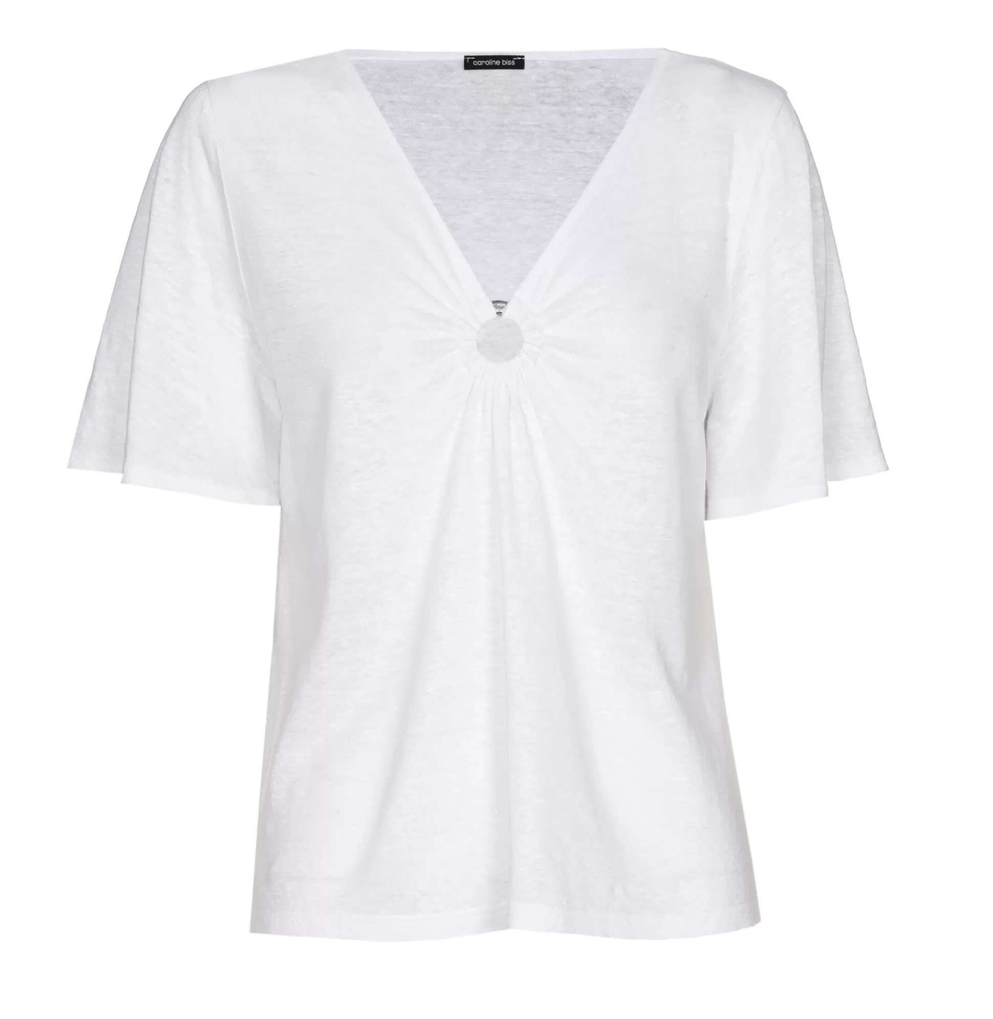 Caroline Biss Tops*3971-90 / Linen T-Shirt